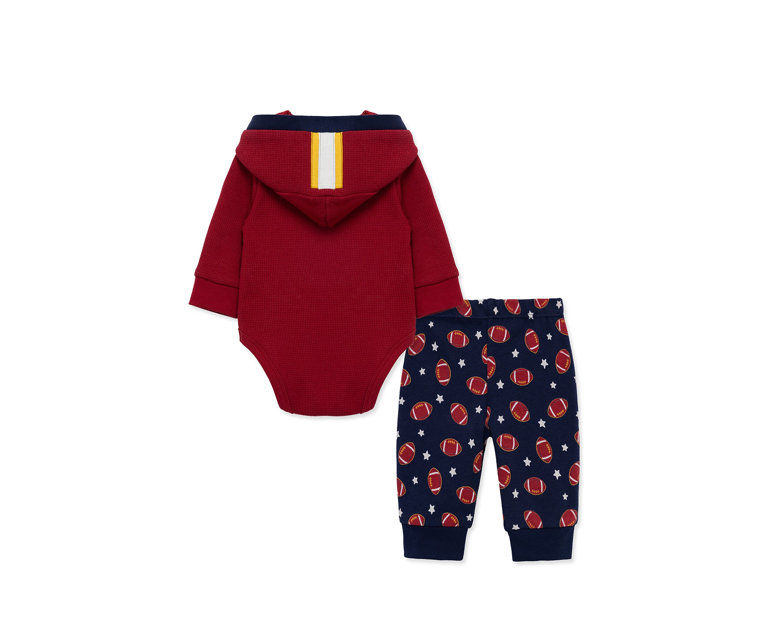 Baby Boys Football Printed Bodysuit and Pants Set