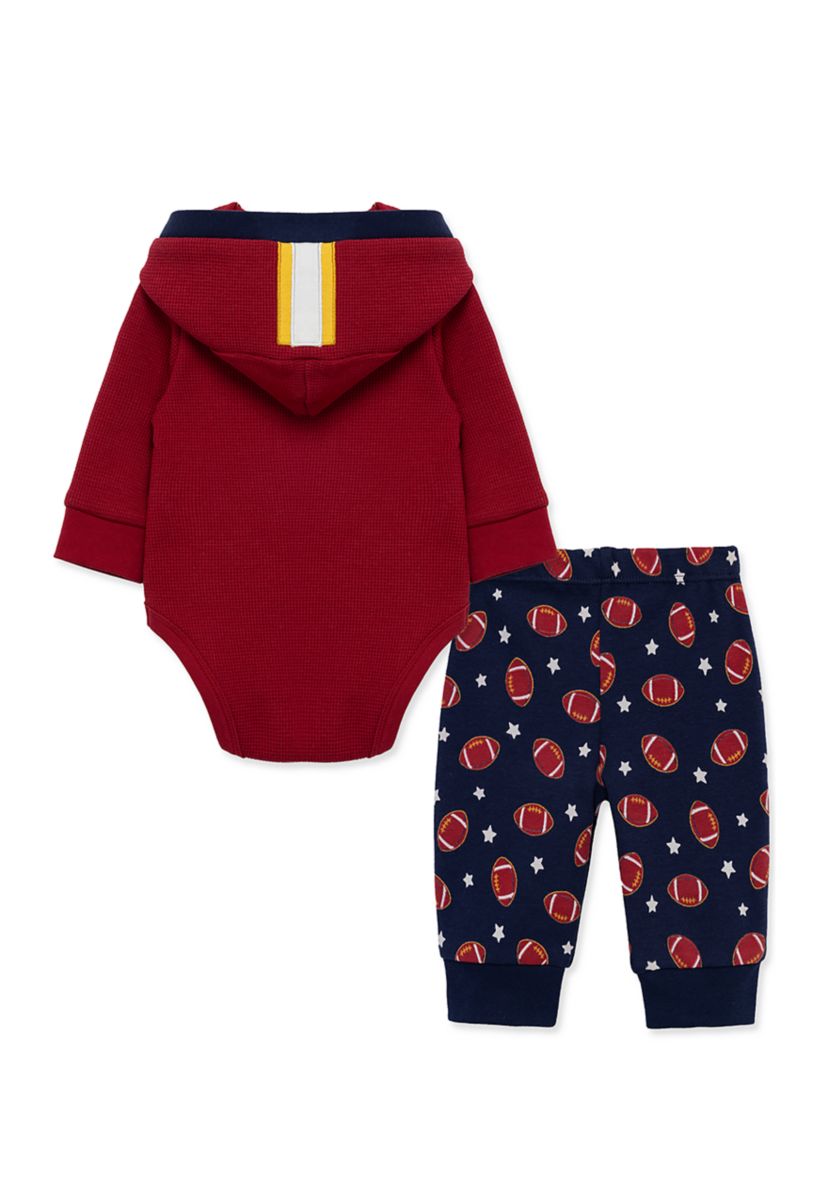 Baby Boys Football Printed Bodysuit and Pants Set