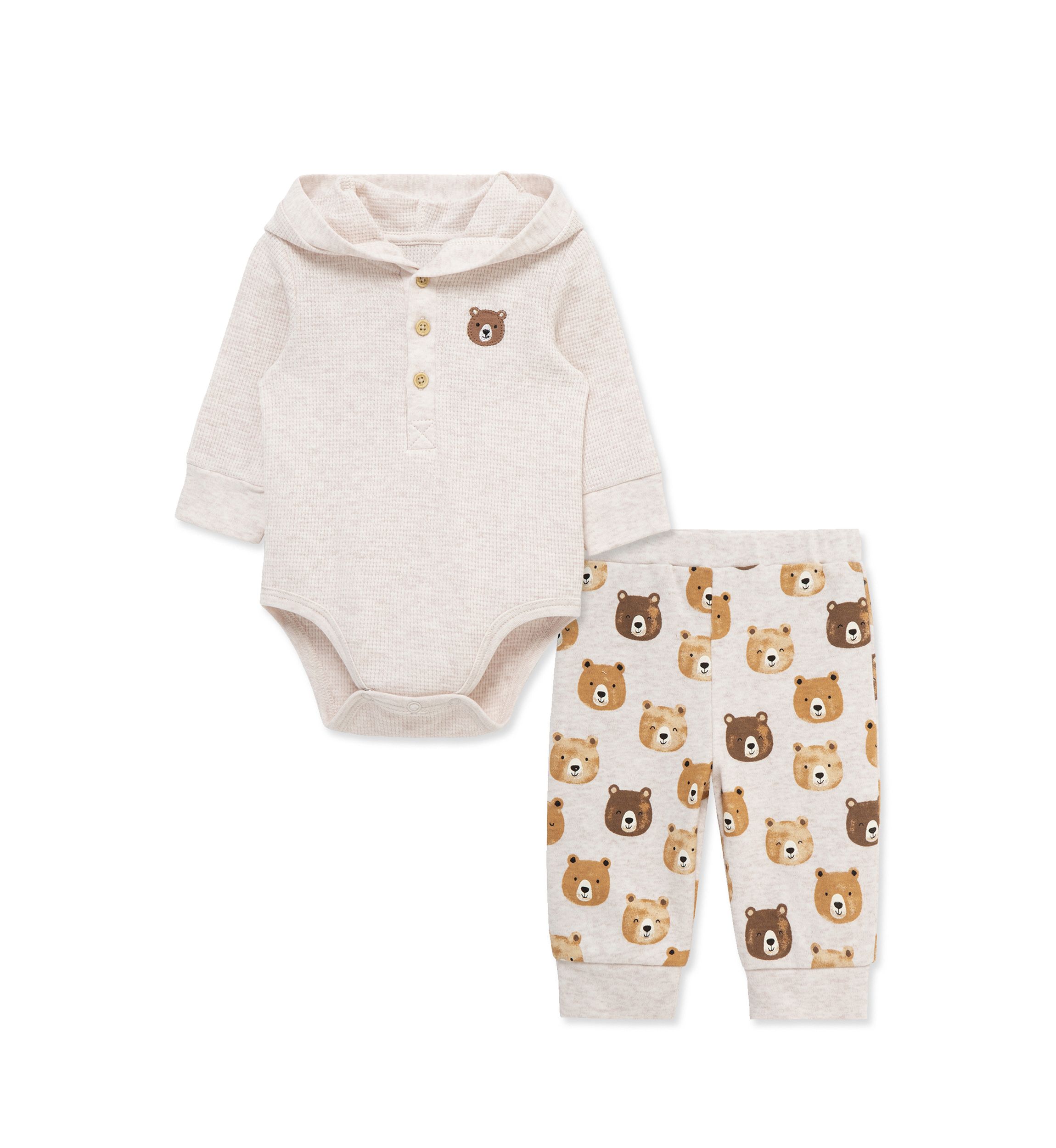 Baby Boys Bear Bodysuit and Pants Set
