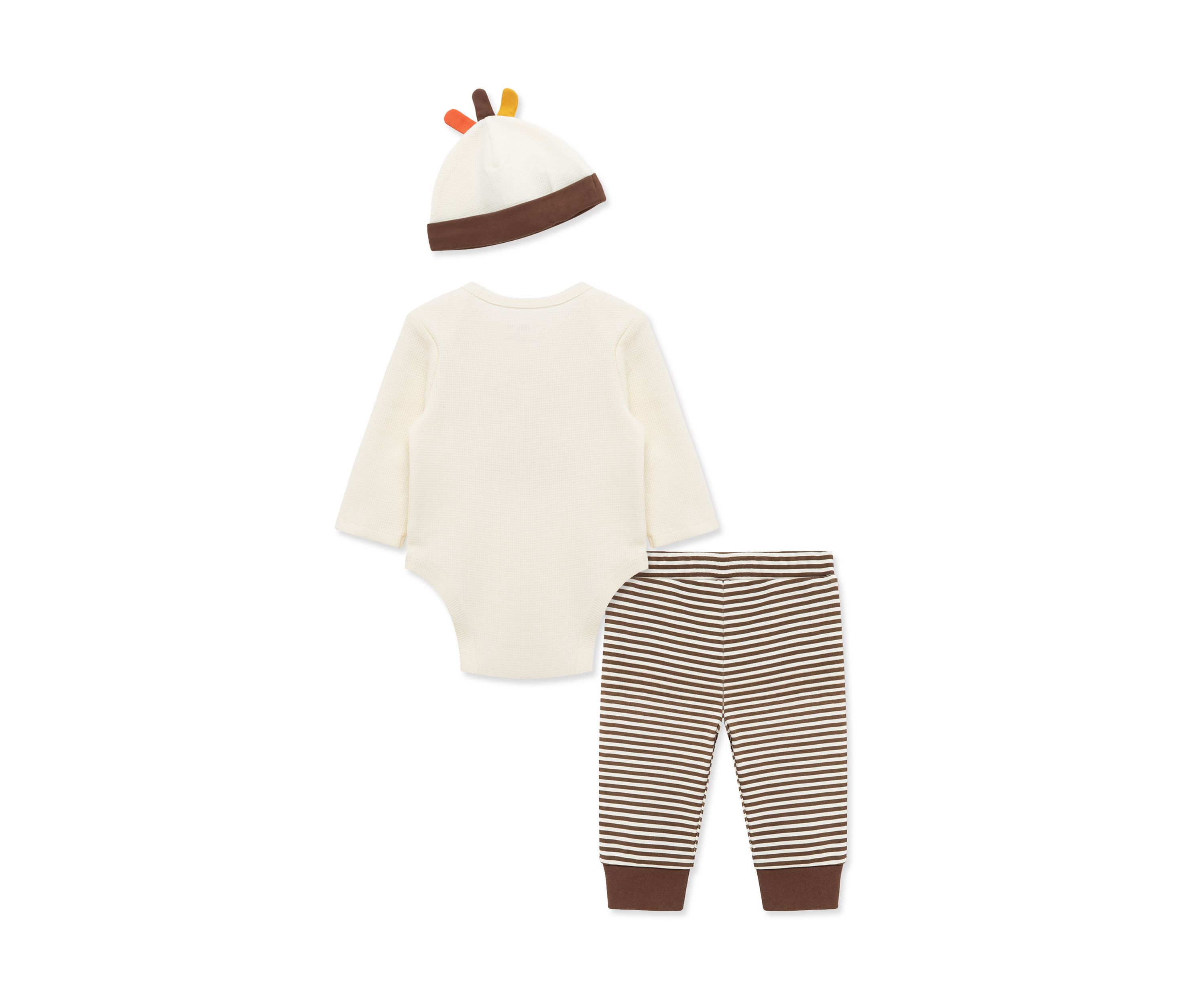 Baby Boys Turkey Bodysuit Set with Hat