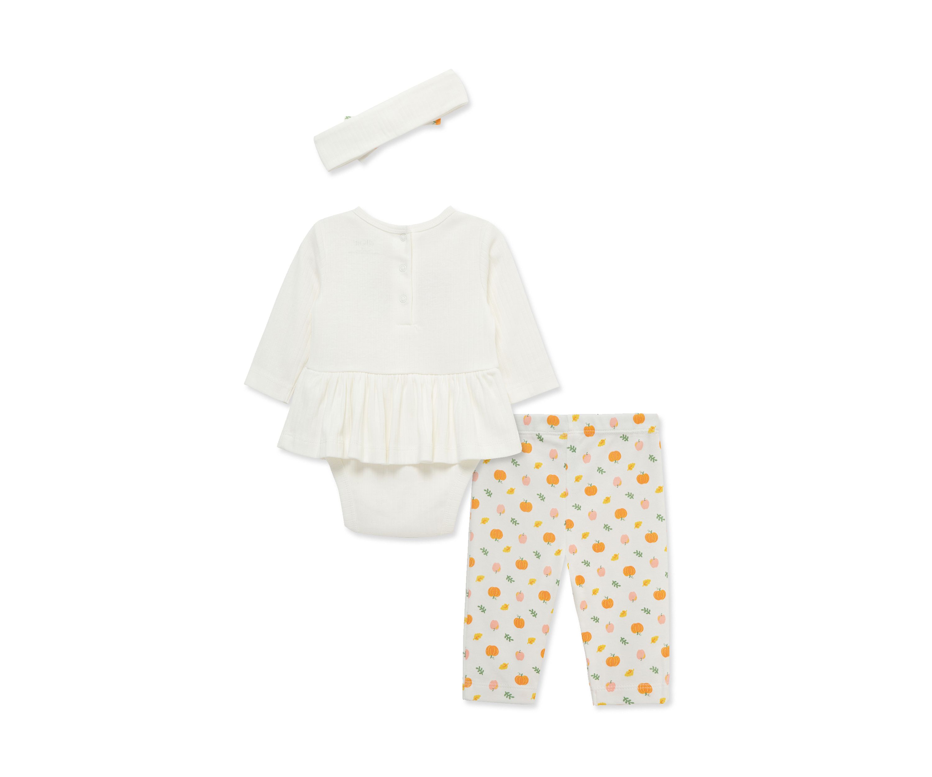 Baby Girls Thankful Bodysuit Set with Headband