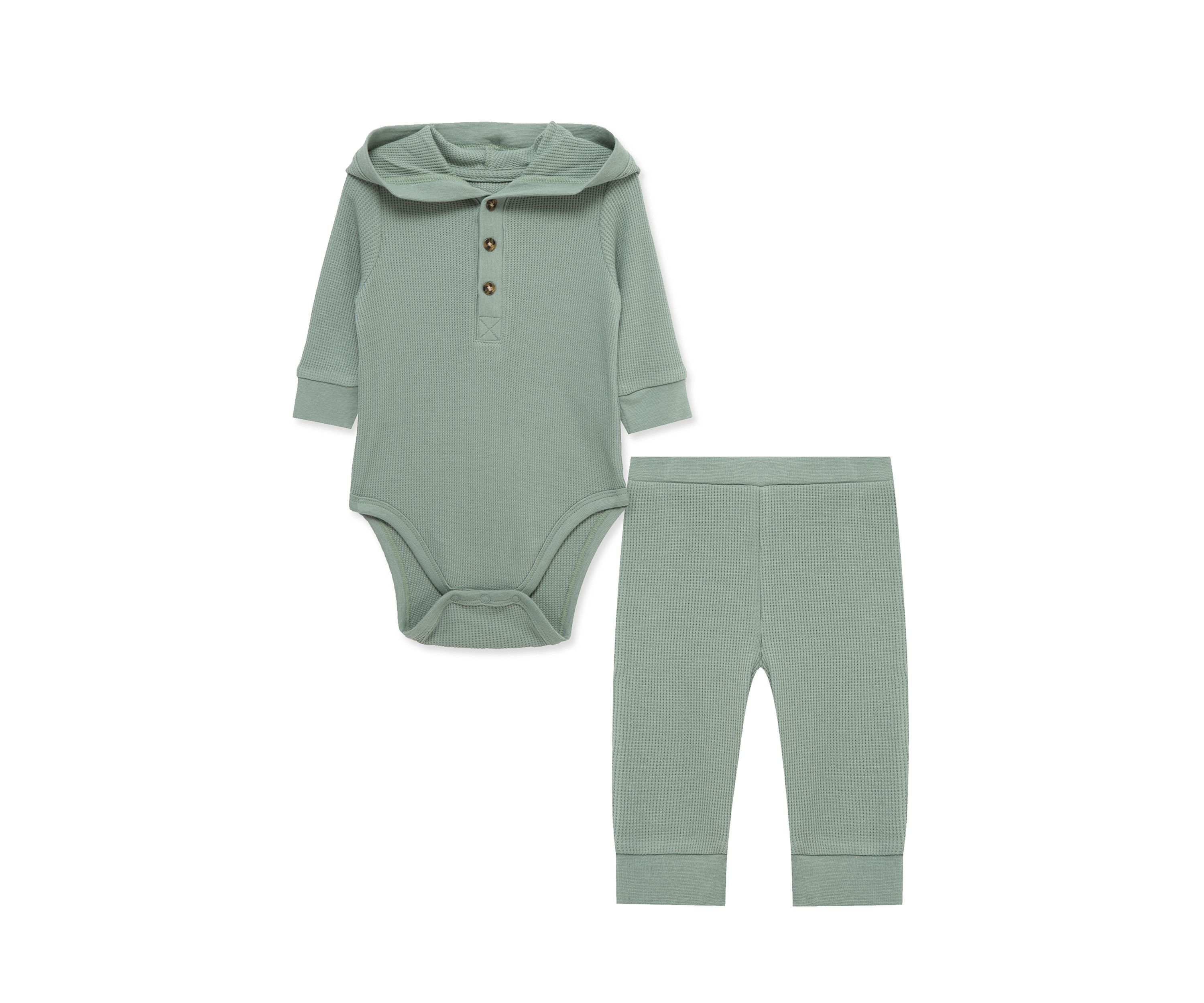 Baby Boys Green Bodysuit Pant Set