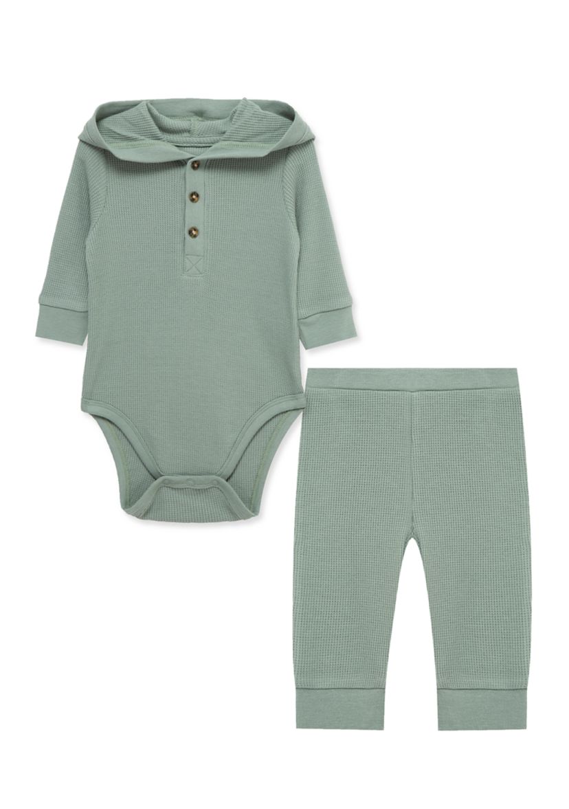 Baby Boys Green Bodysuit Pant Set