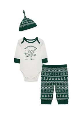 Little Me Baby Boys Skating Bodysuit Set with Hat