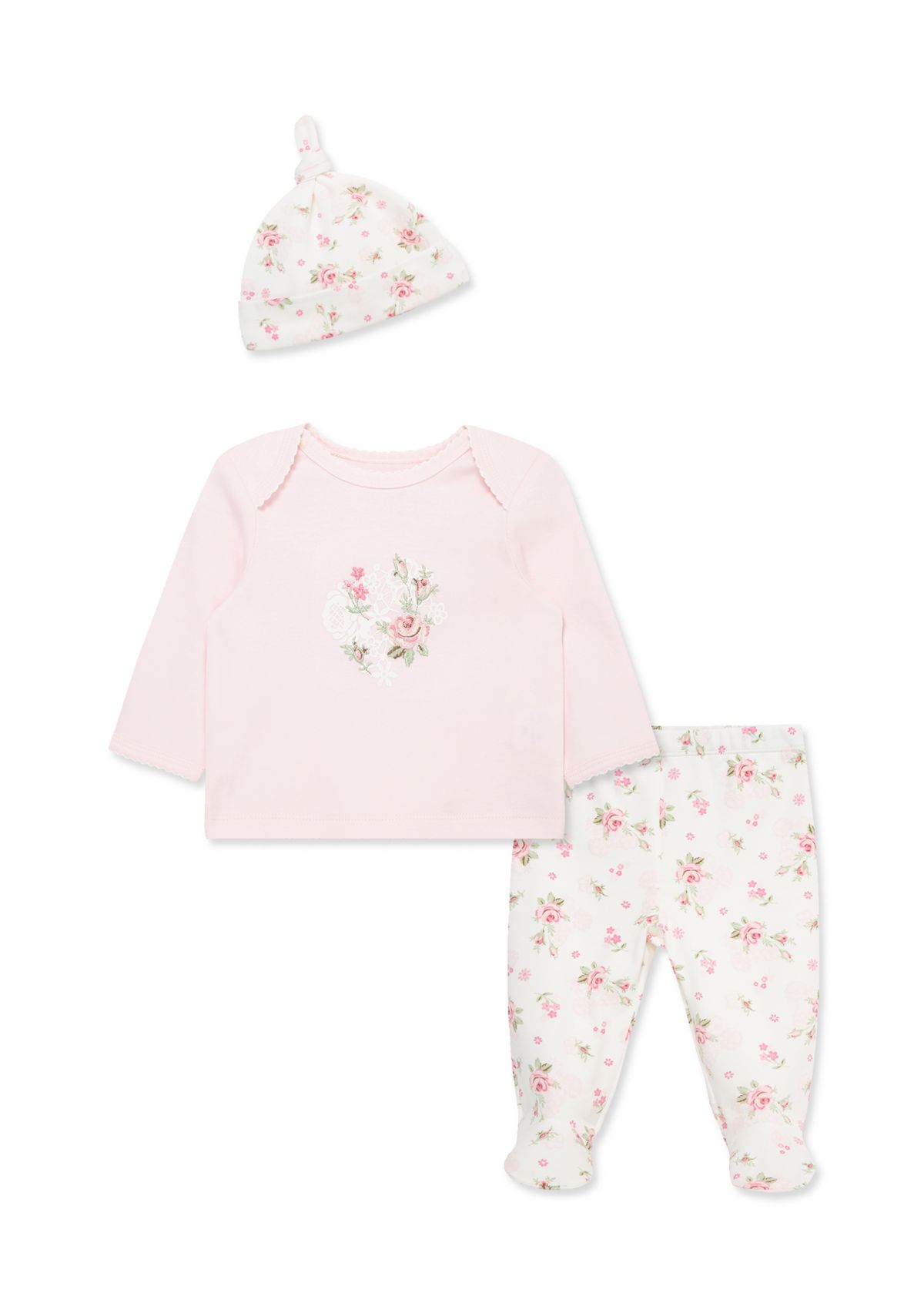 Baby Girls Lace Floral Set with Hat