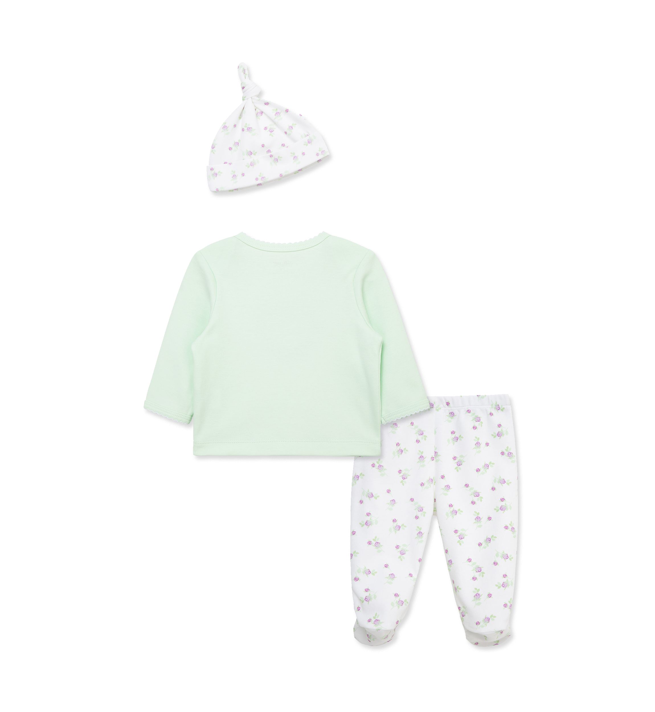 Baby Girls Floral Heart Set with Hat