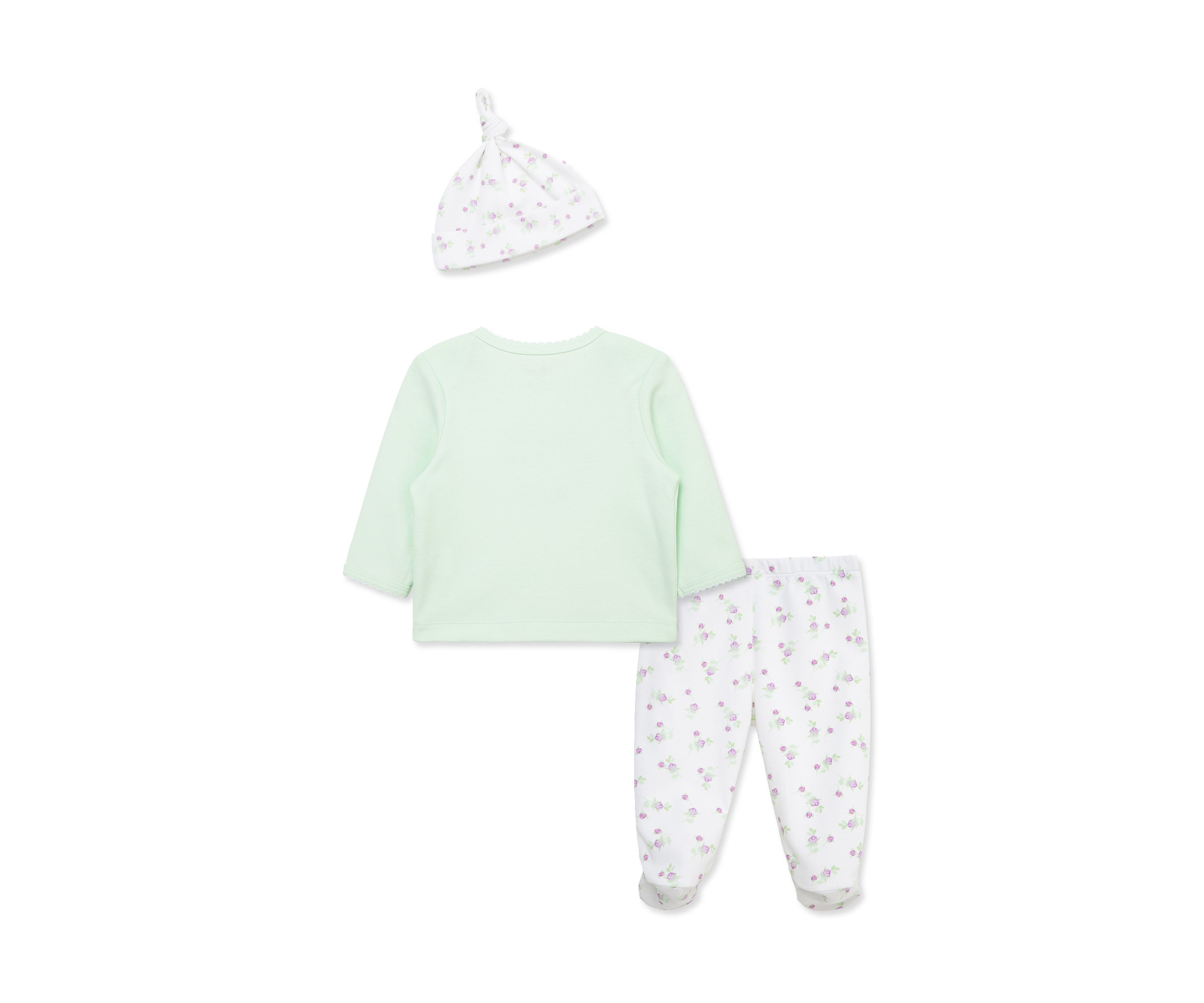 Baby Girls Floral Heart Set with Hat