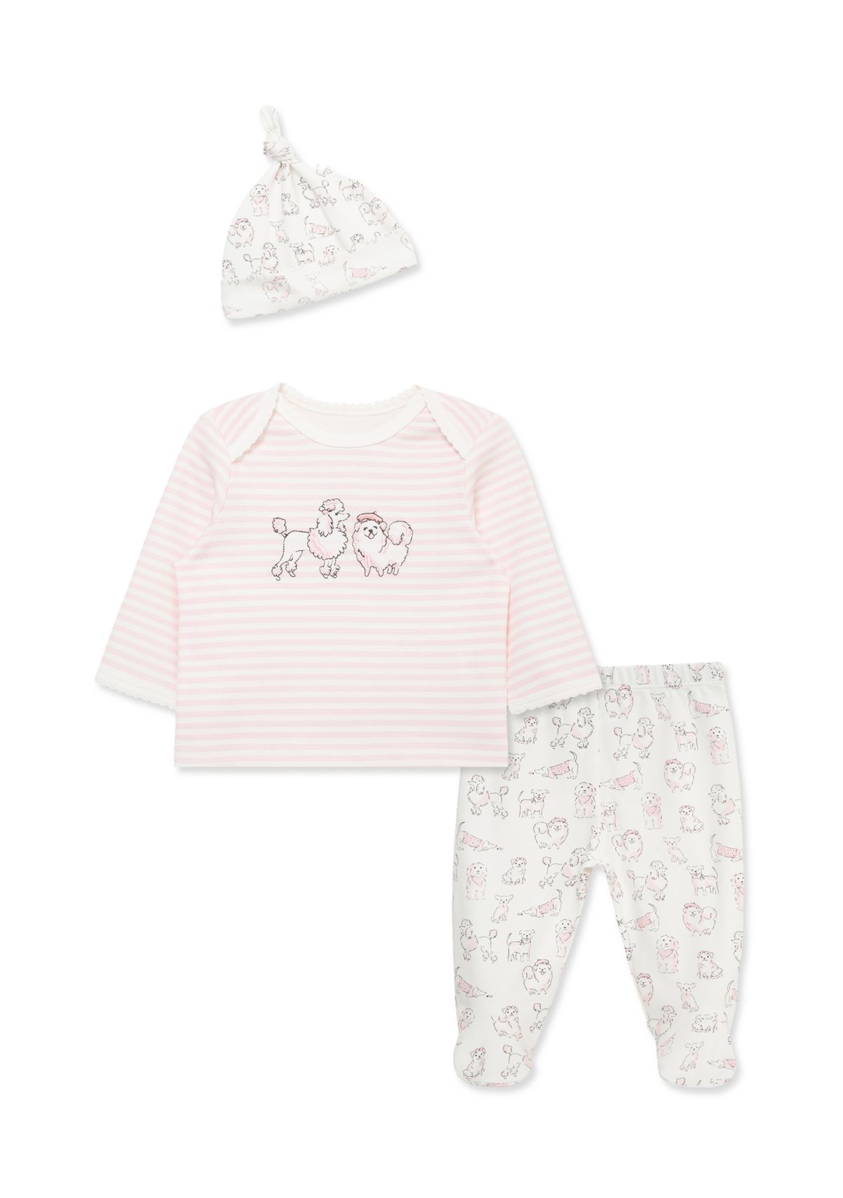 Baby Girls Paris Pups Set with Hat