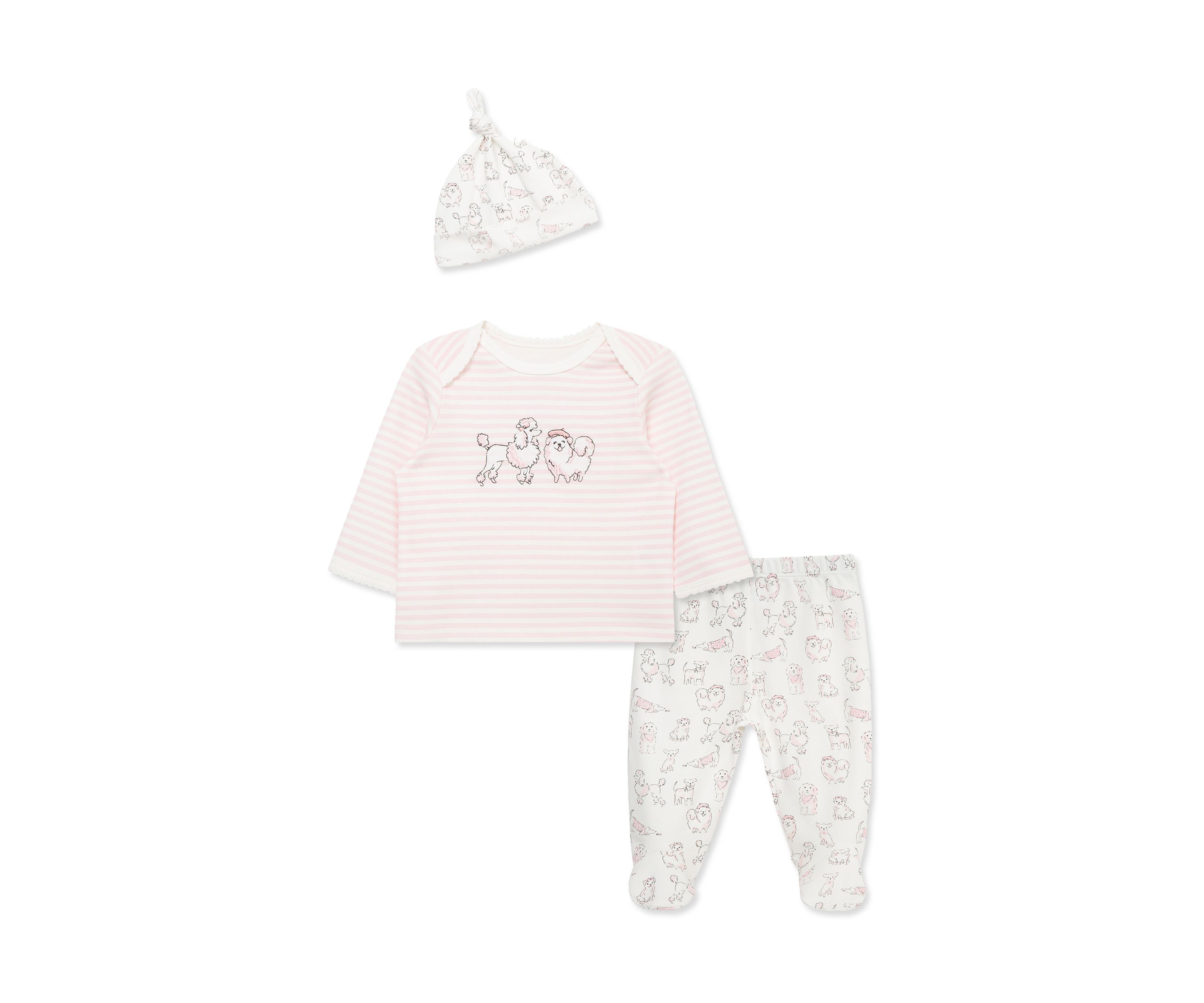 Baby Girls Paris Pups Set with Hat