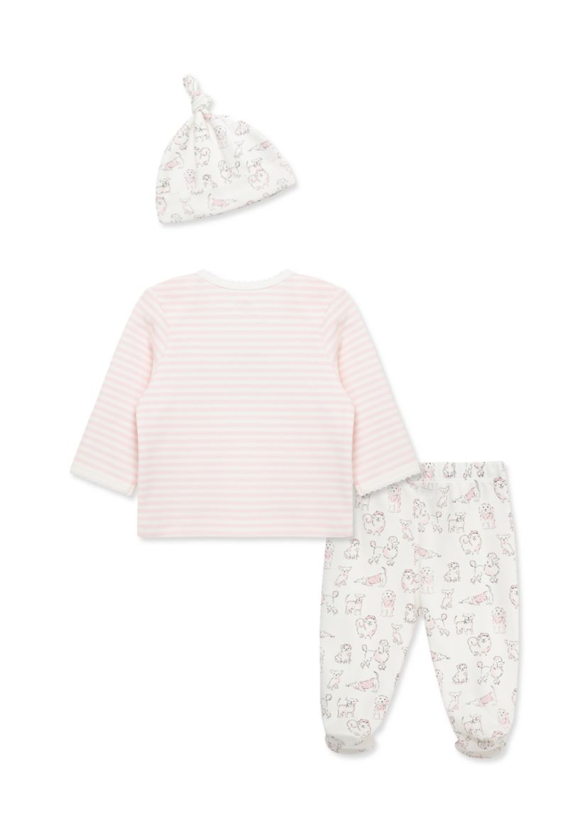 Baby Girls Paris Pups Set with Hat