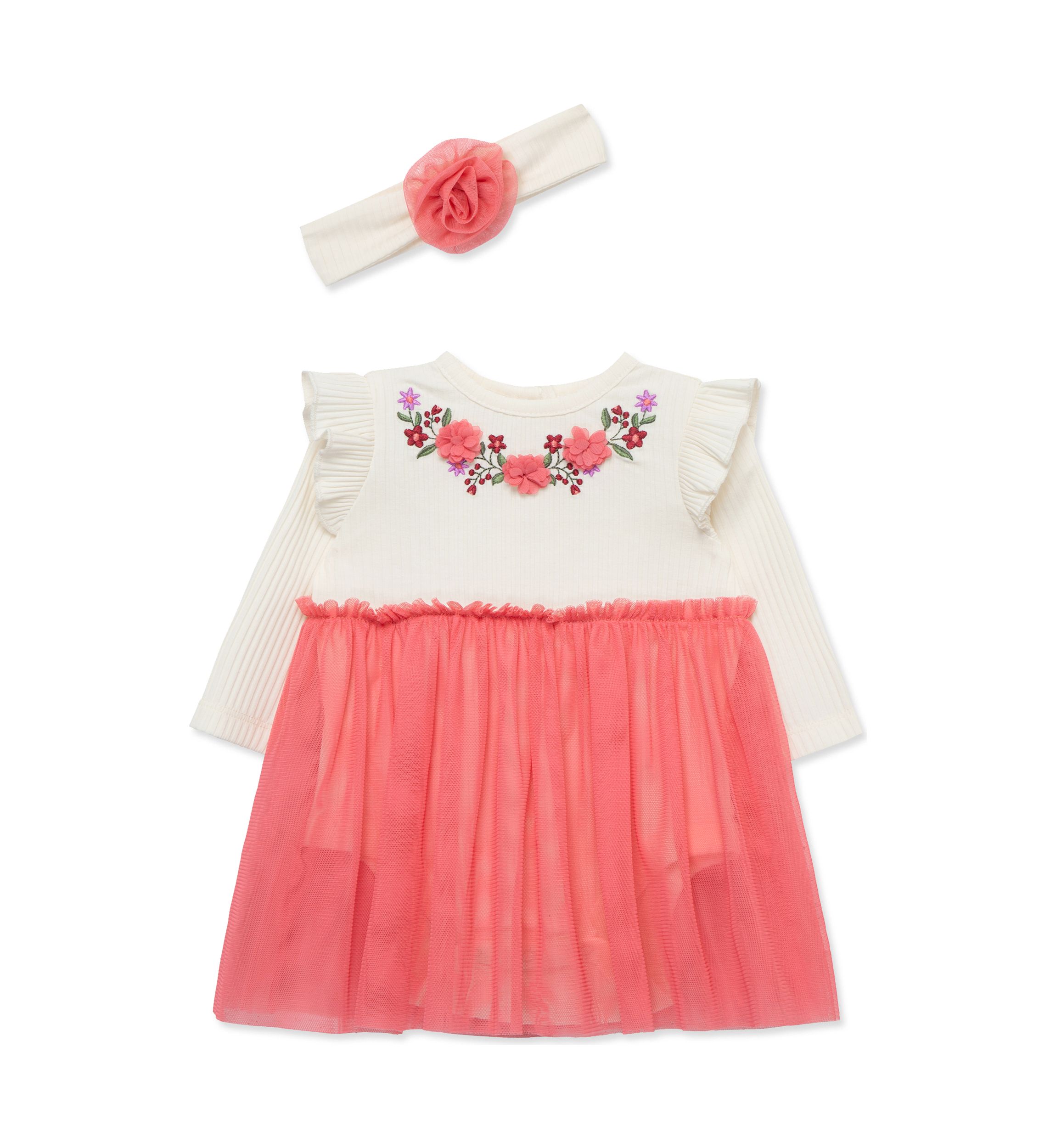 Baby Girls Garland Tutu Bodysuit with Headband