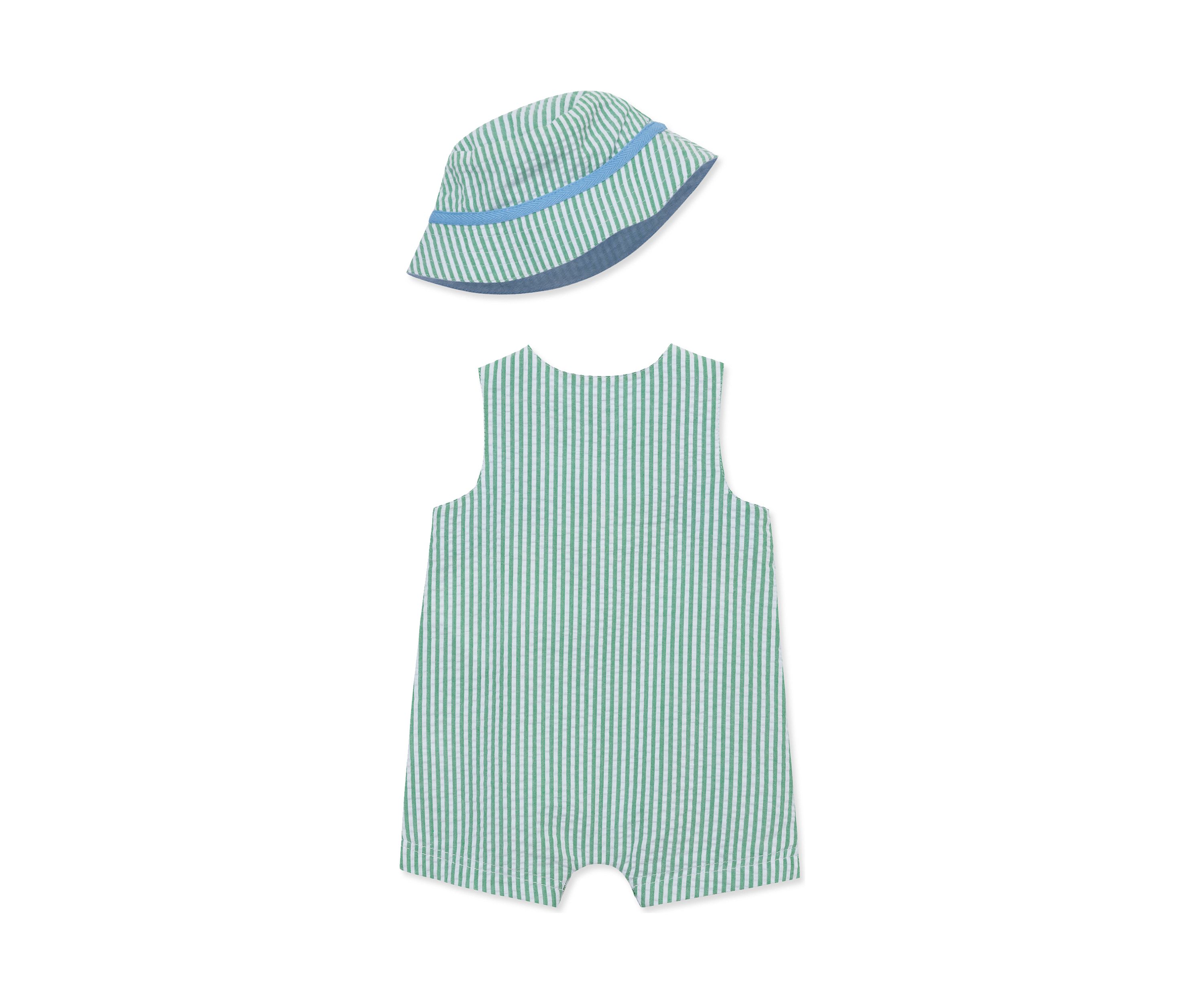 Baby Boys Golf Sunsuit with Hat