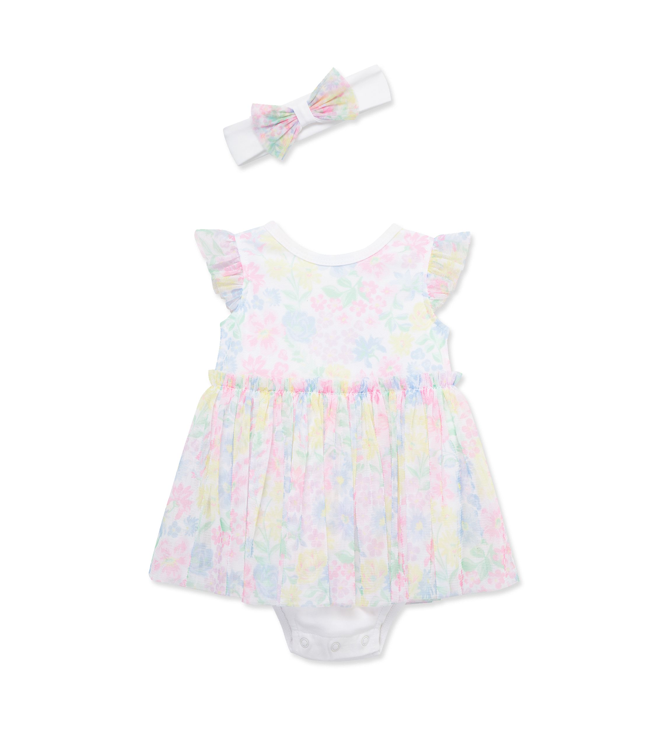 Baby Girls Lush Garden Popover with Headband