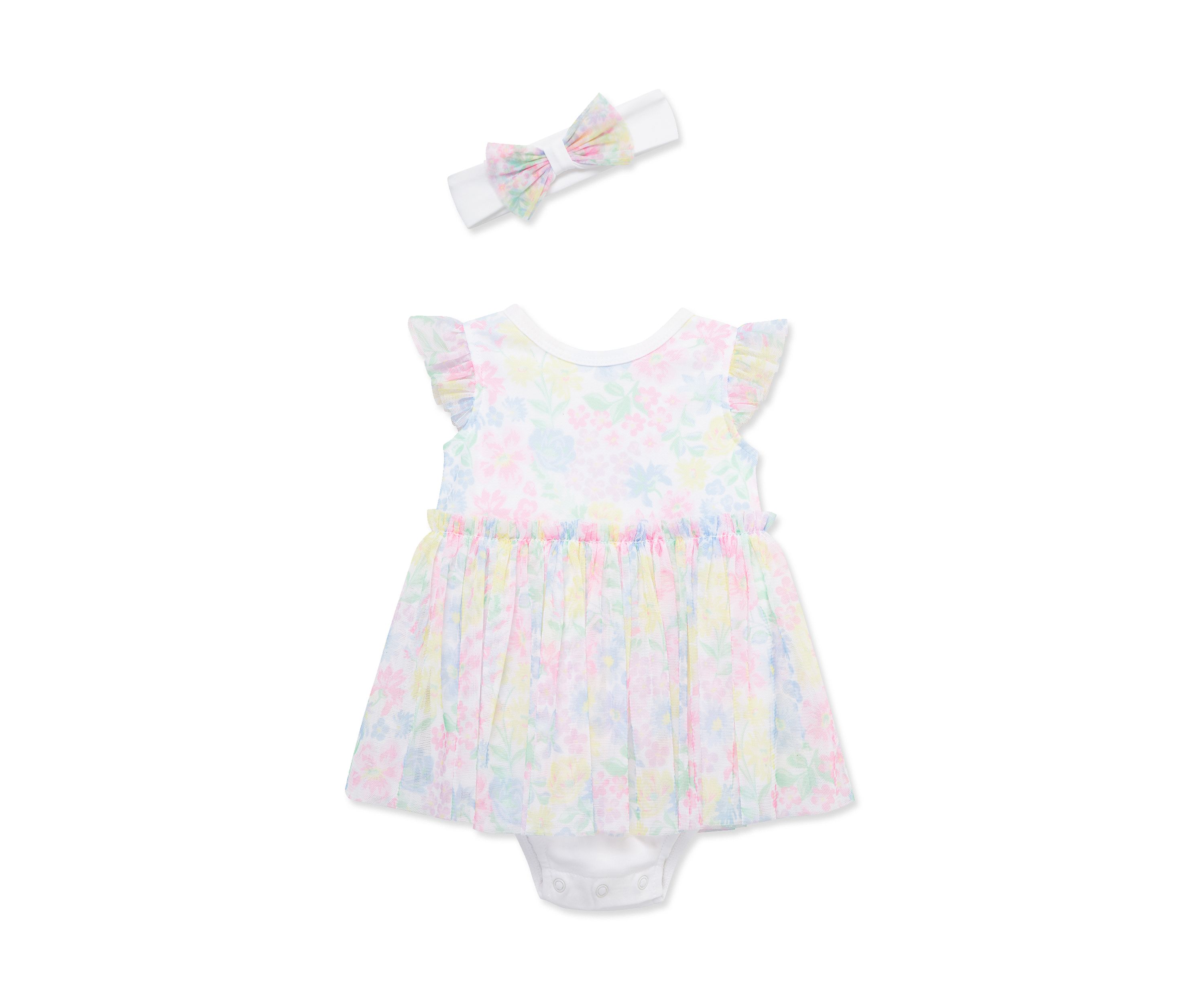 Baby Girls Lush Garden Popover with Headband
