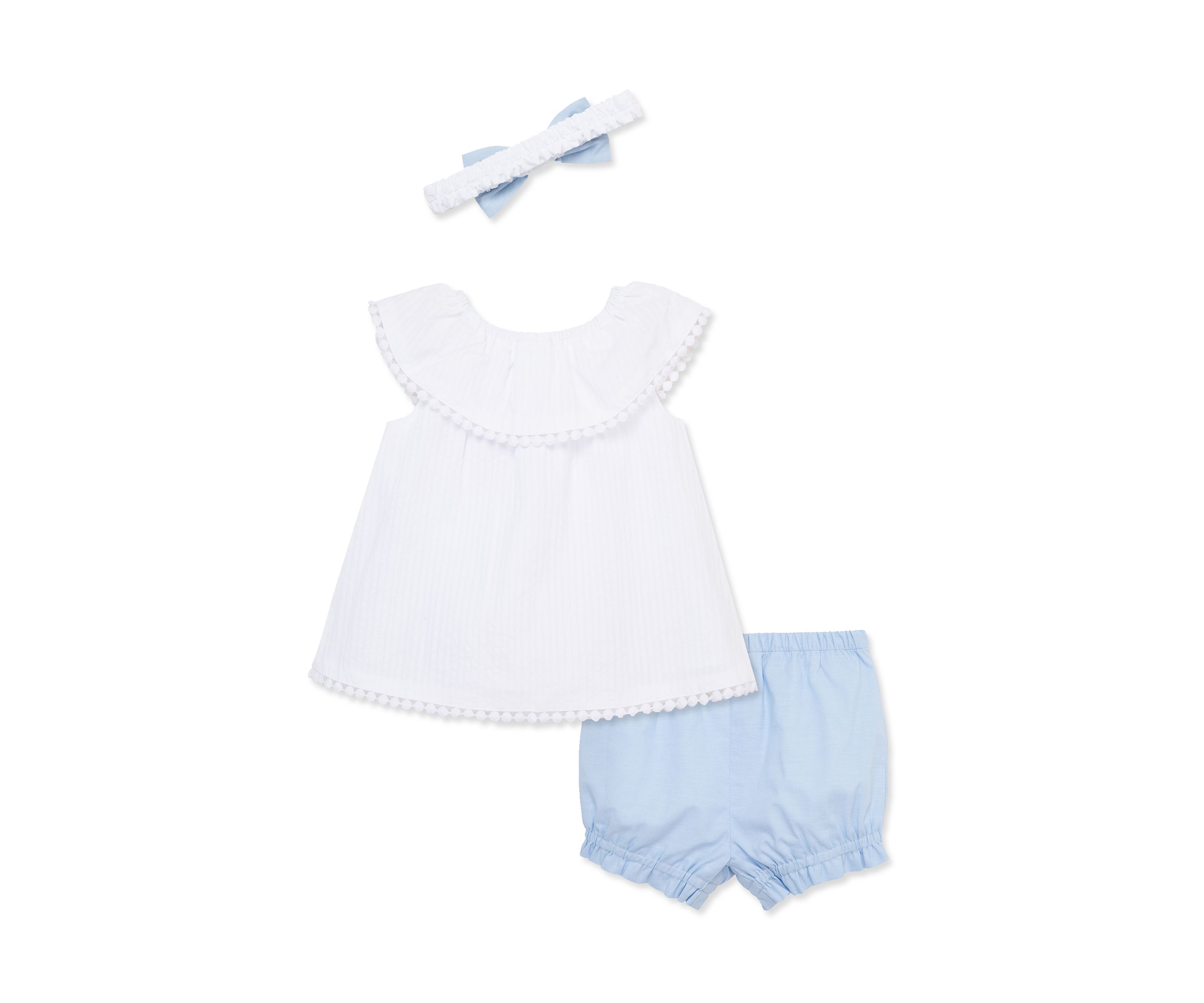 Baby Girls Floral Border Sunsuit with Headband