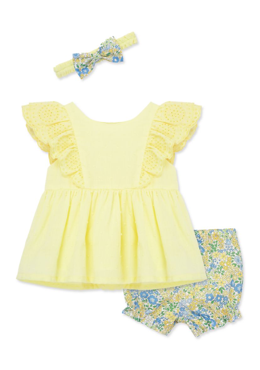 Baby Girls Sunny Floral Sunsuit with Headband