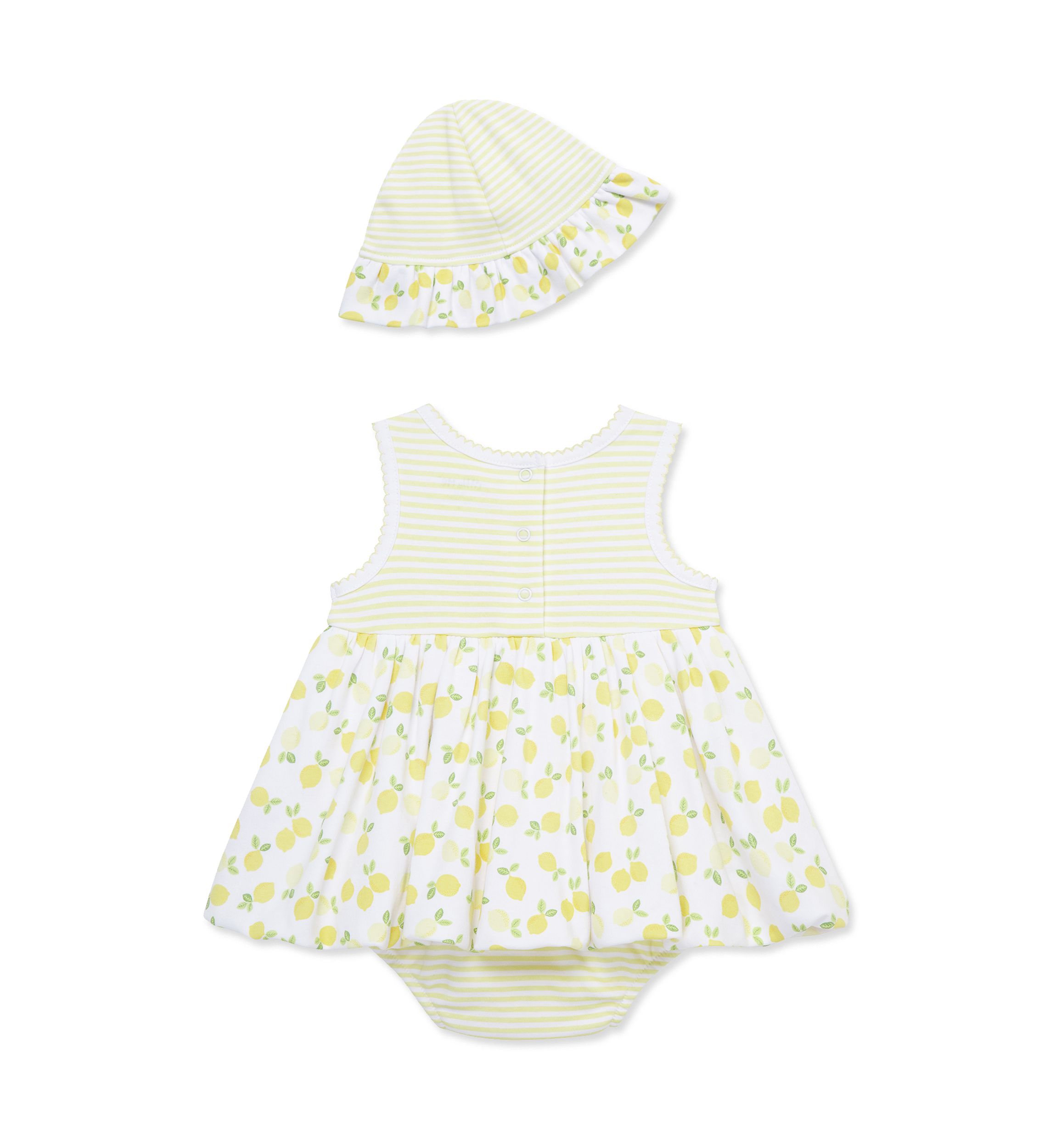 Baby Girls Lemons Popover with Hat