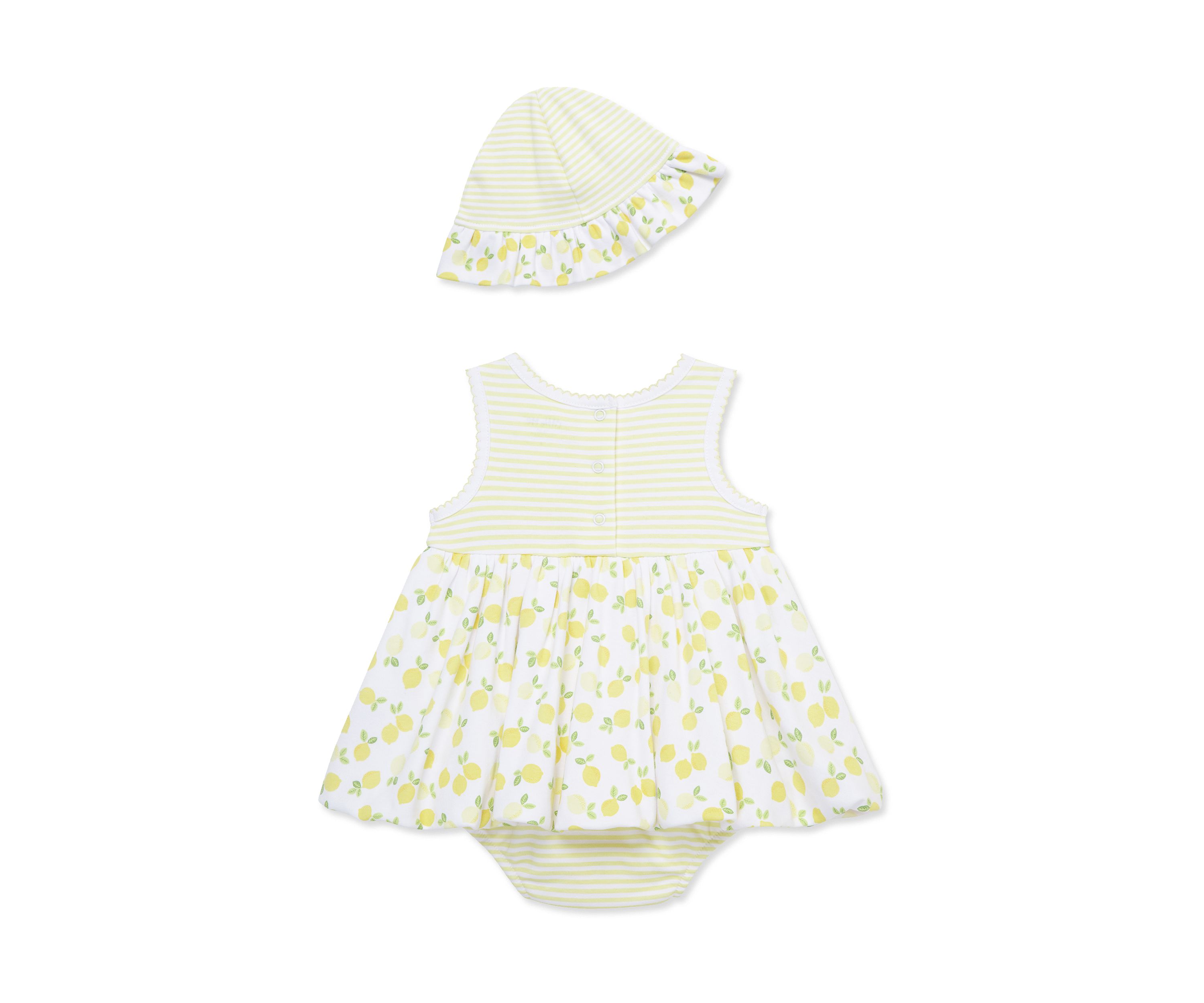 Baby Girls Lemons Popover with Hat