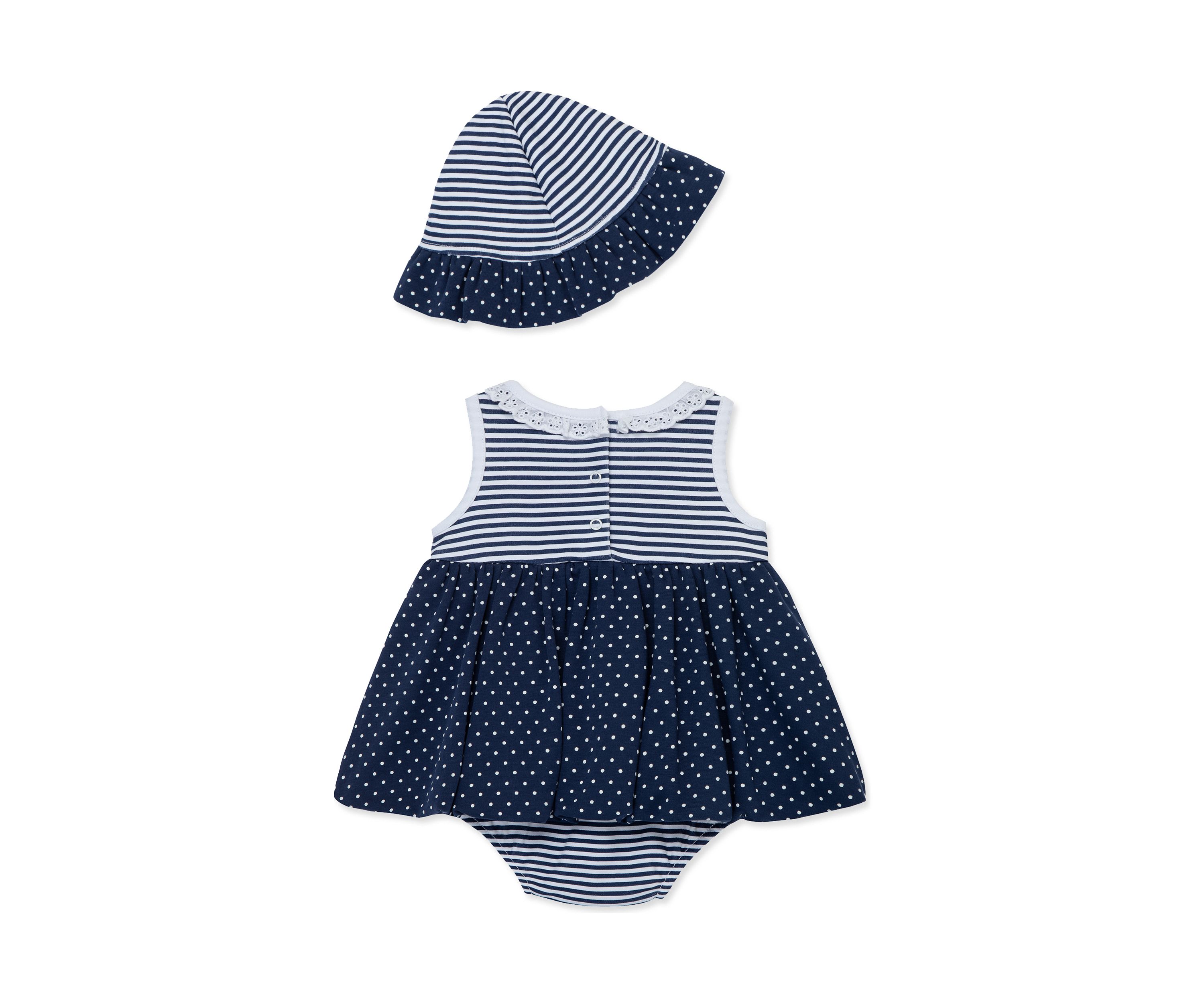 Baby Girls Daisies Popover with Hat