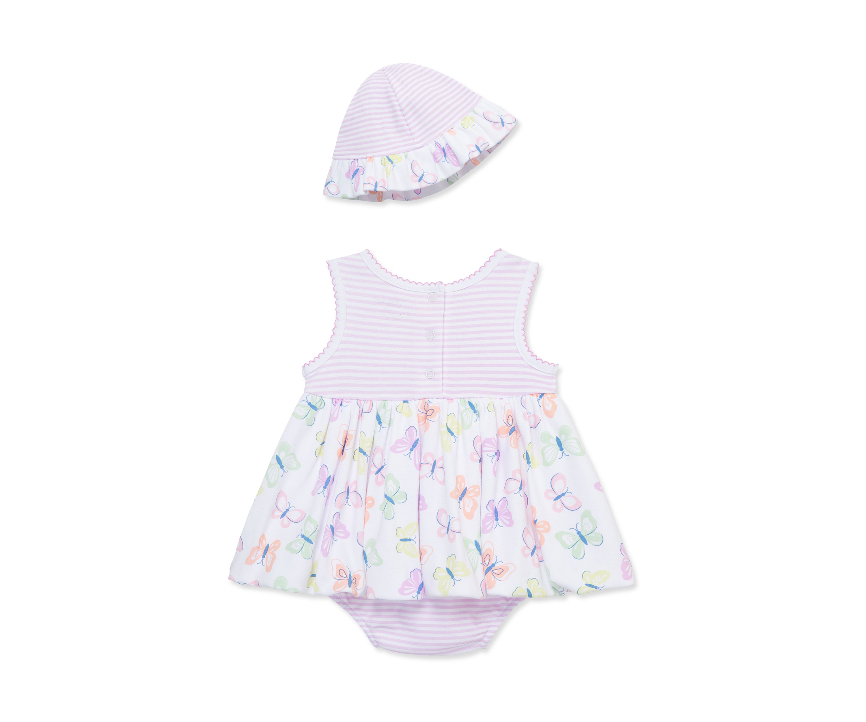 Baby Girls Butterflies Popover with Hat