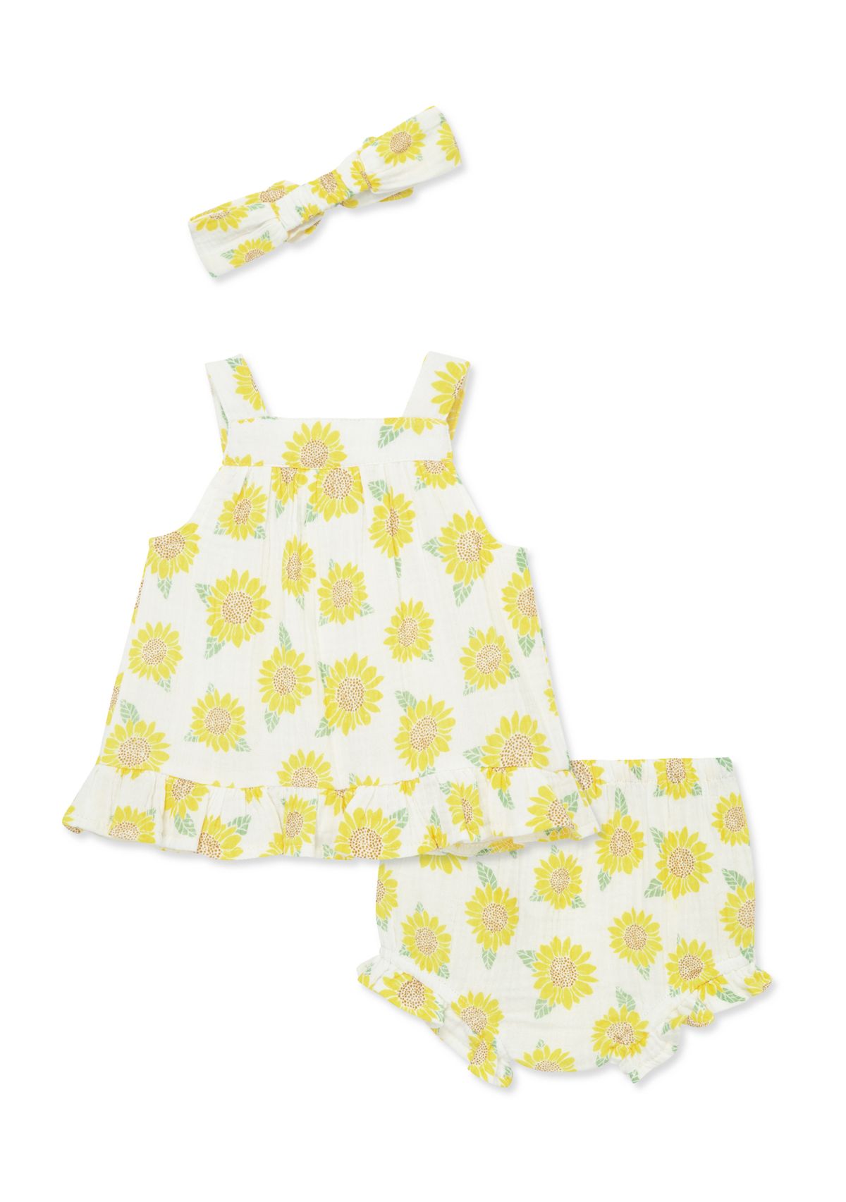 Baby Girls Sunflower Sunsuit with Headband