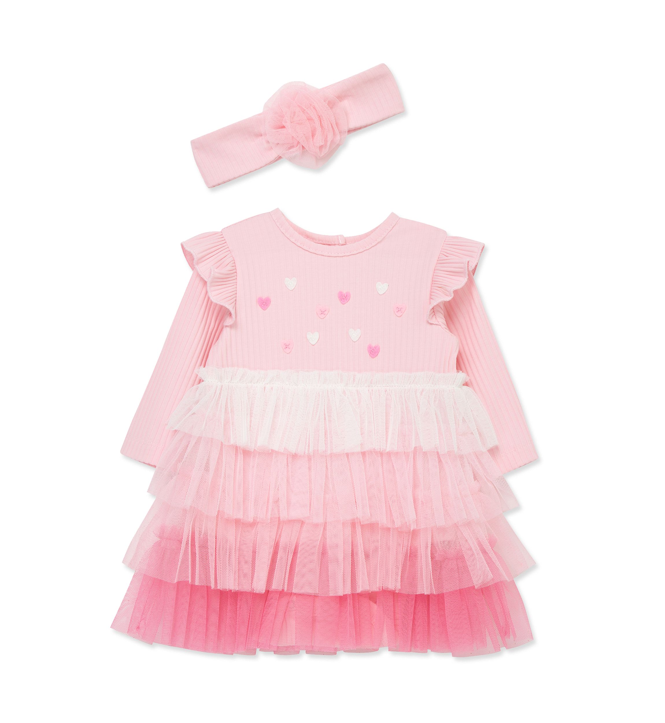 Baby Girls Hearts Ombre Tutu with Headband