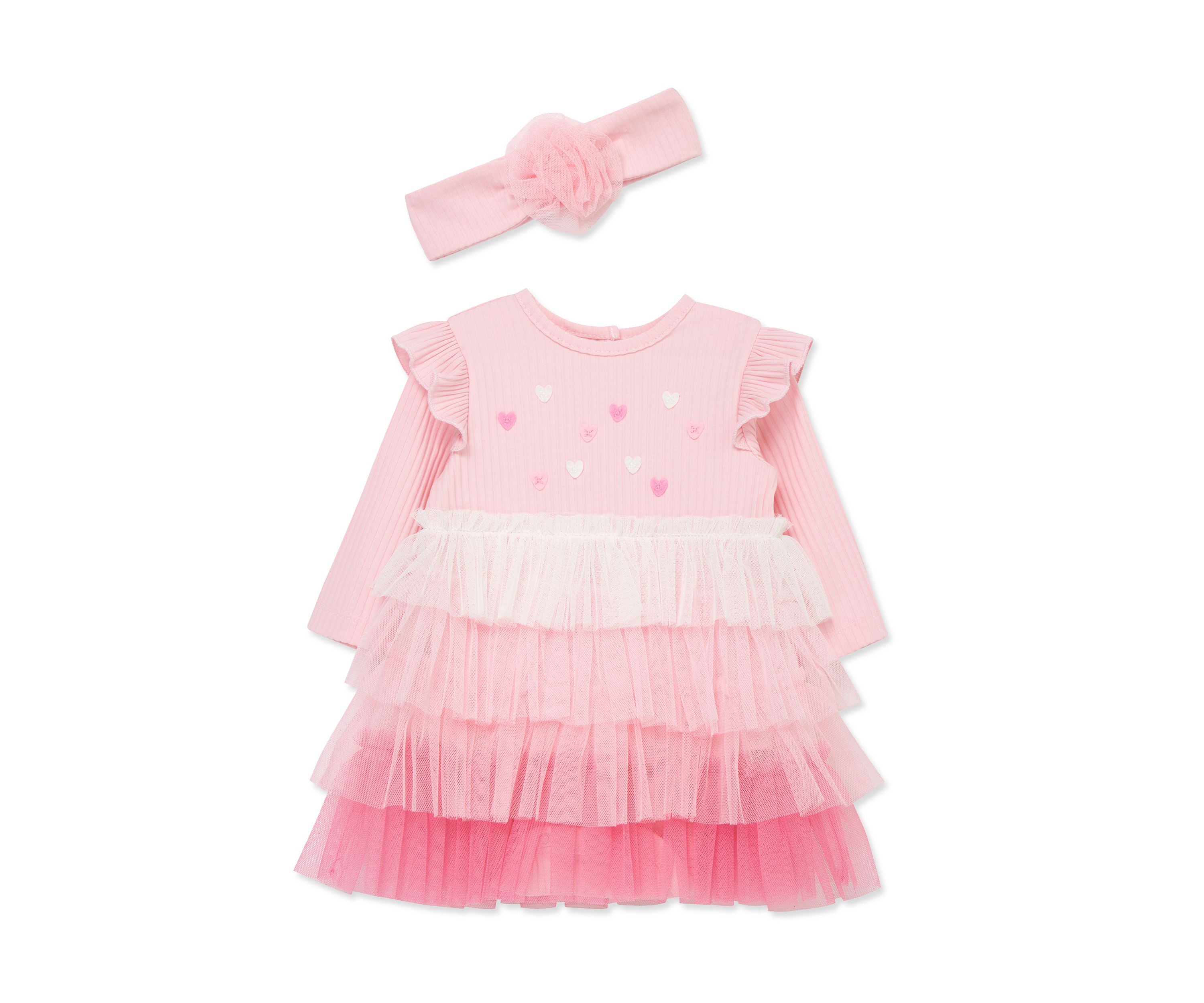 Baby Girls Hearts Ombre Tutu with Headband