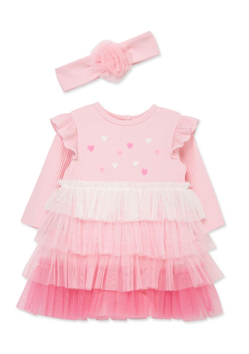 Baby Girls Hearts Ombre Tutu with Headband