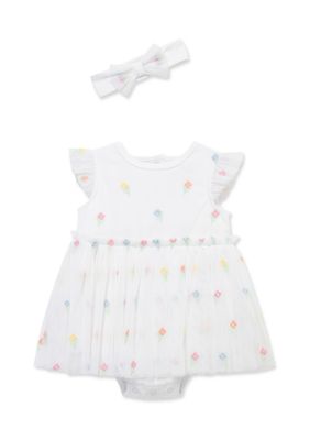 Little Me Baby Girls Tutu Popover Headband Set