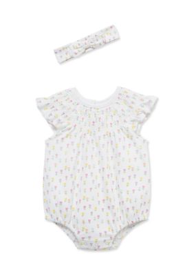Little Me Baby Girls Tulip Onesie and Headband Set