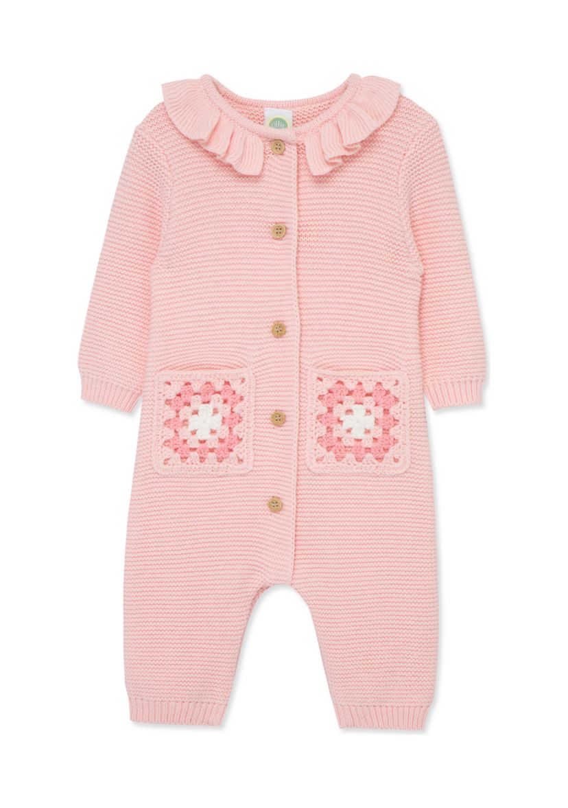 Baby Girls Crochet Coverall