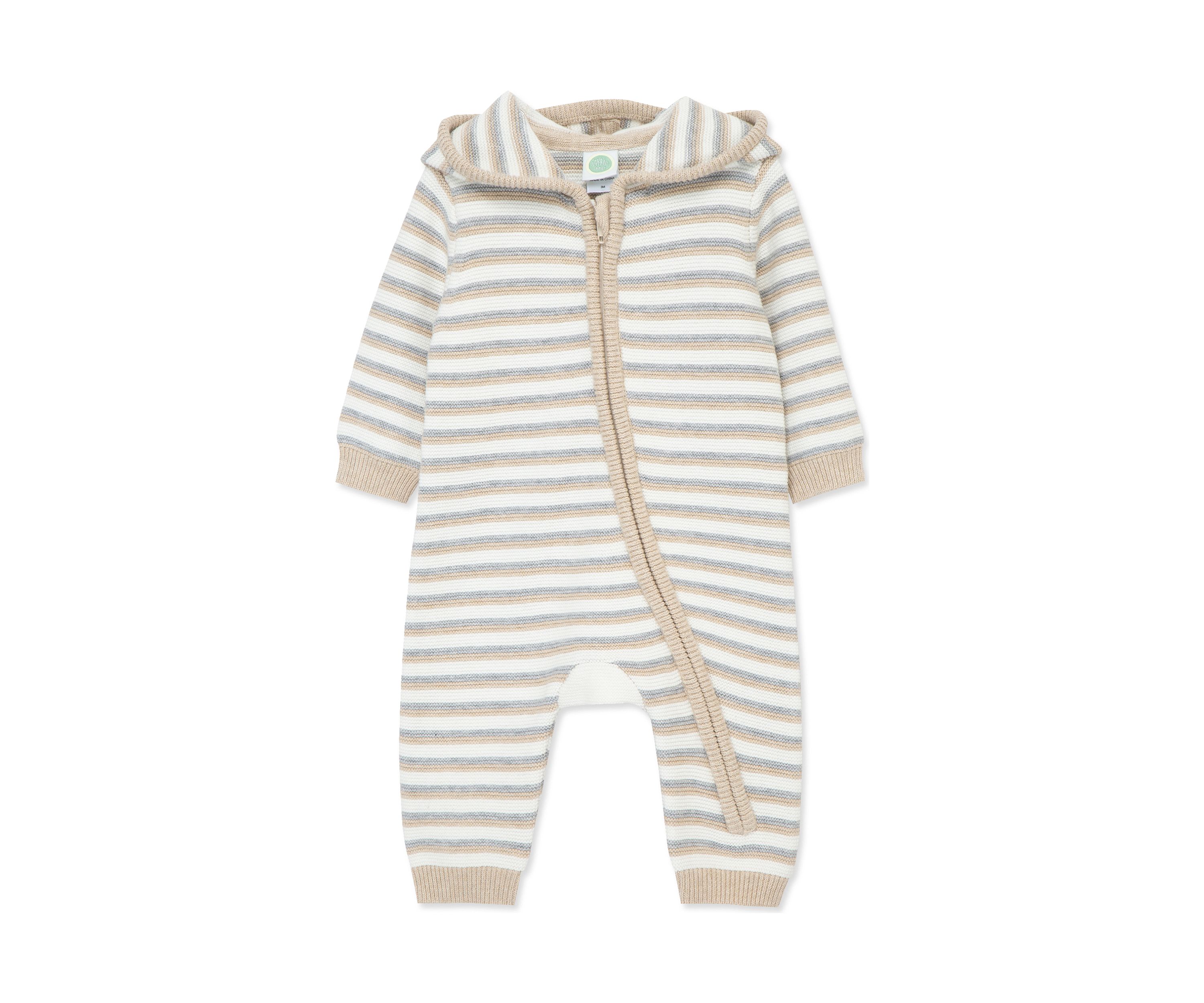 Baby Boys Neutral Striped Coverall