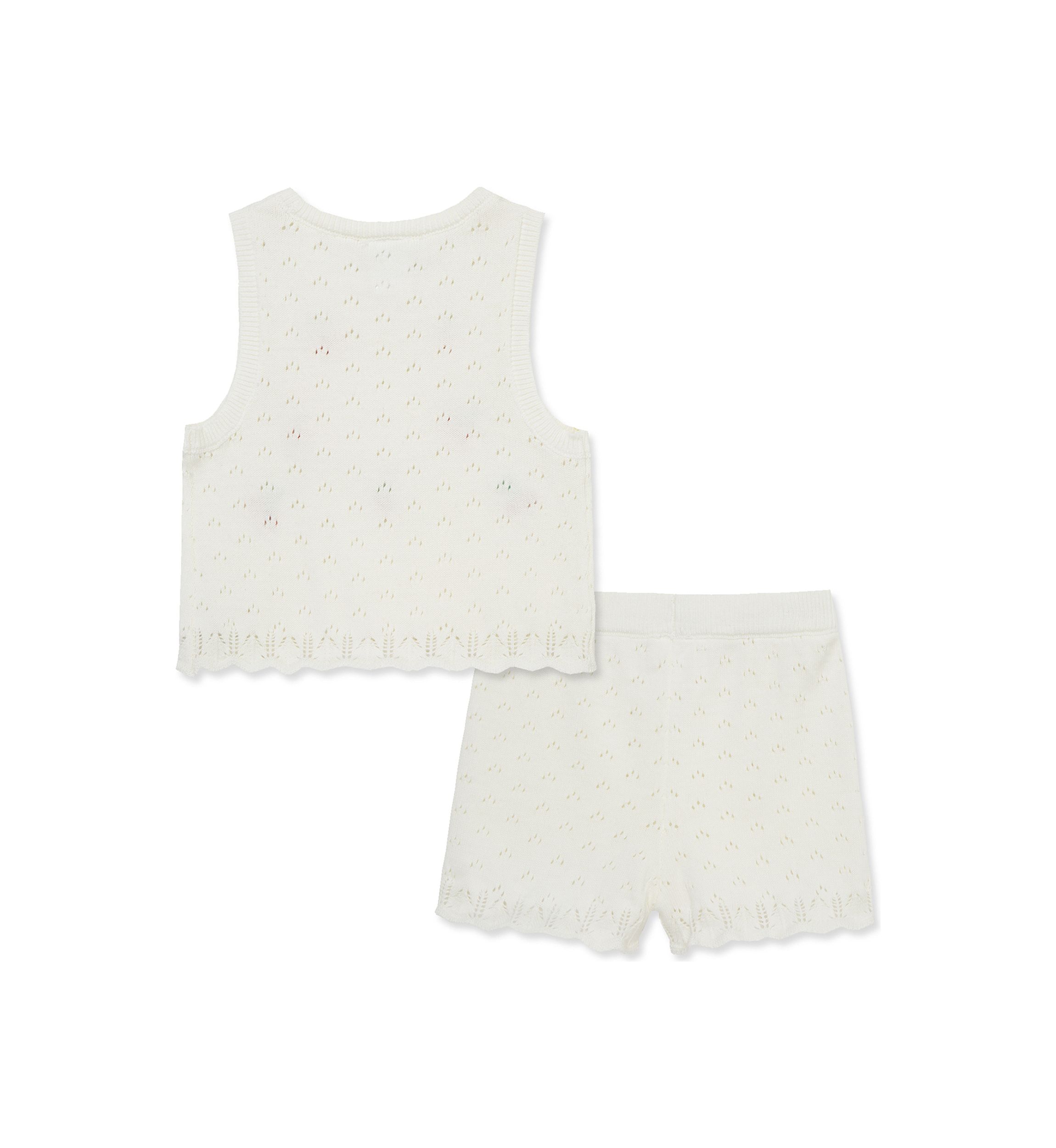 Baby Girls Cherry Pointelle Set