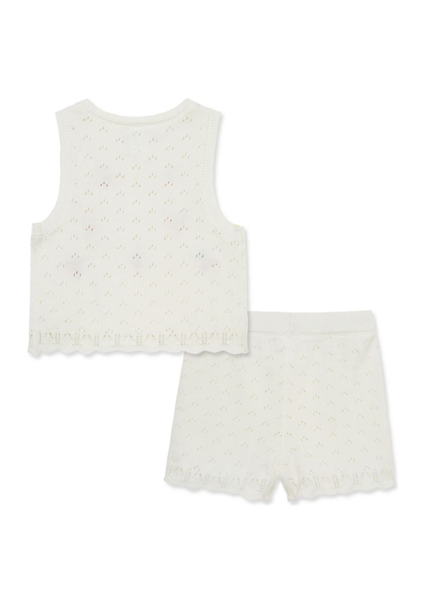 Baby Girls Cherry Pointelle Set