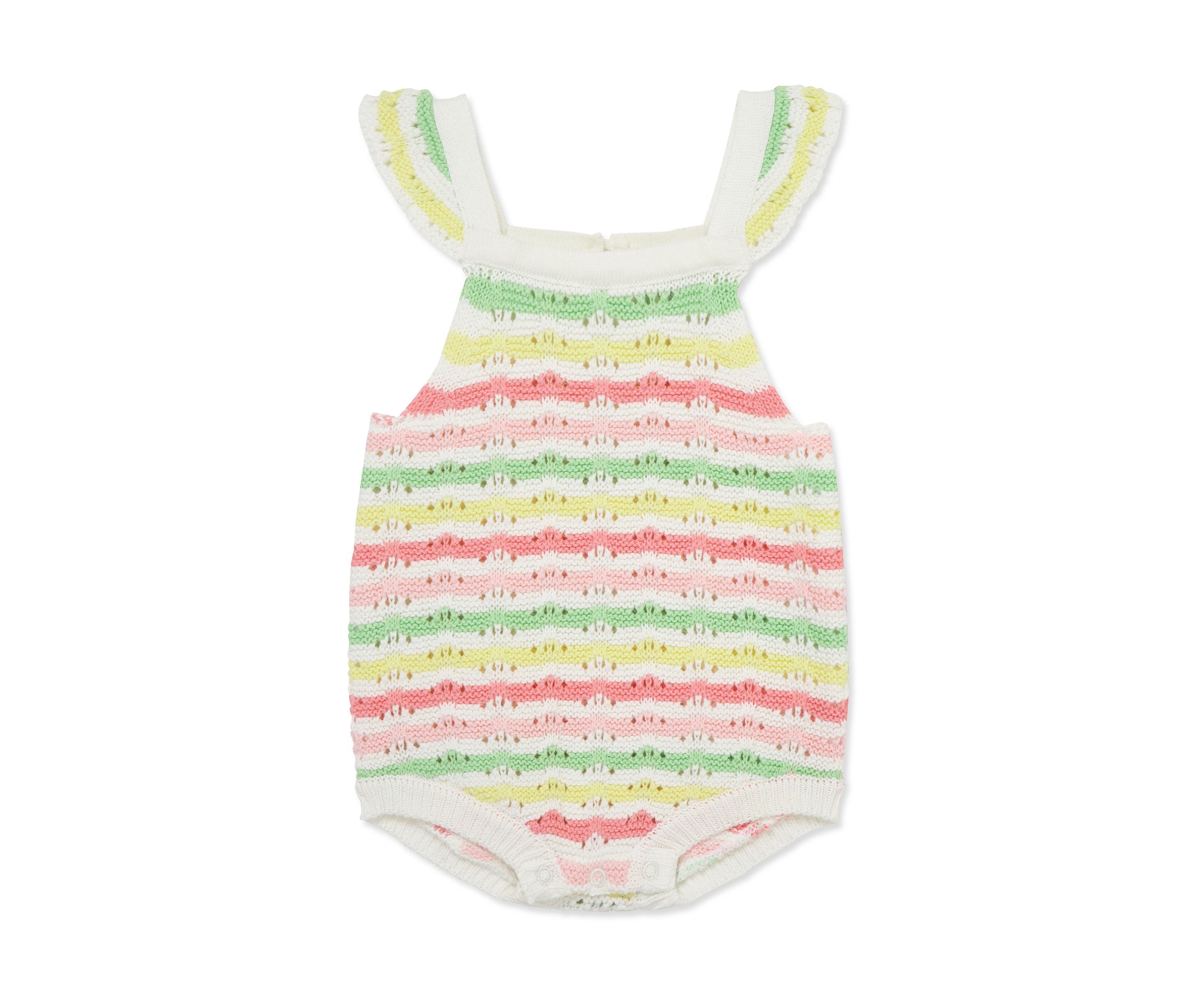 Baby Girls Fun Striped Bubble Bodysuit