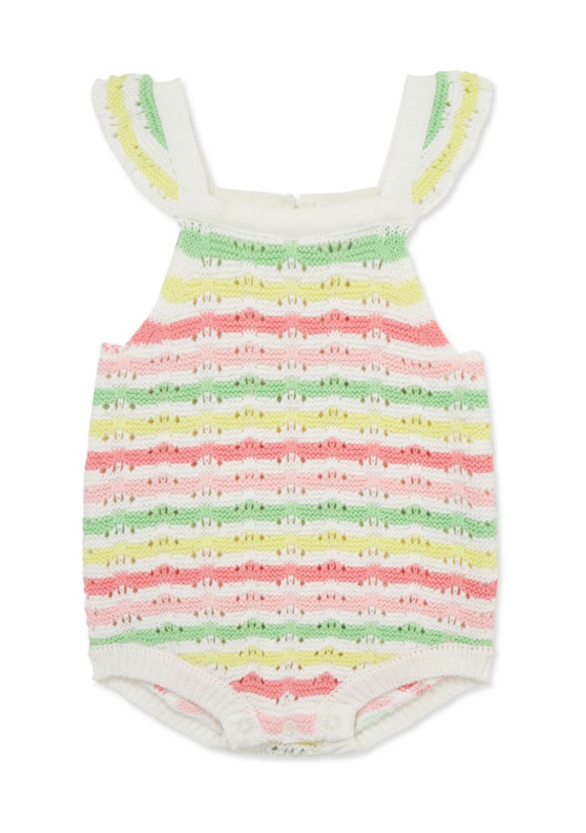 Baby Girls Fun Striped Bubble Bodysuit