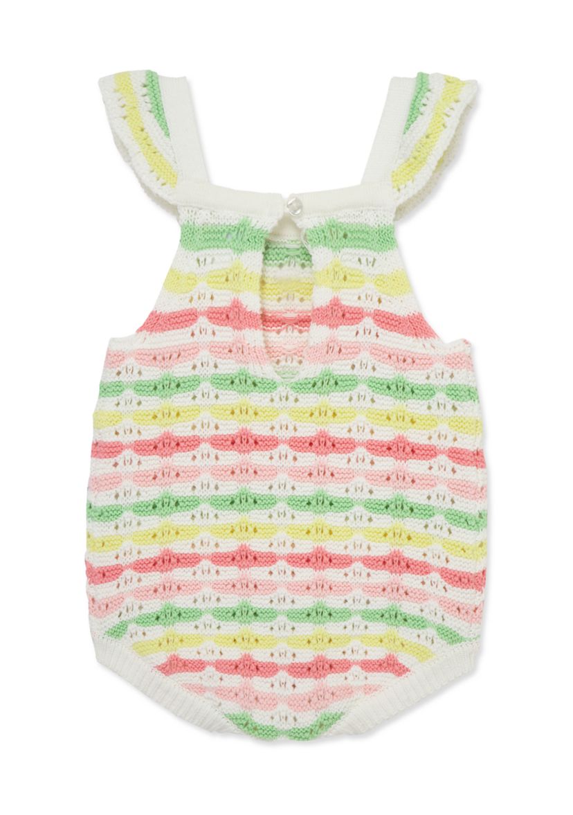 Baby Girls Fun Striped Bubble Bodysuit