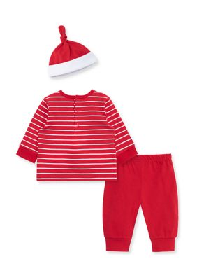 Jolly Jammies Boys and Girls Unisex Vintage Santa Matching Family Pajamas  Set, 2-Piece, Sizes 6-12 