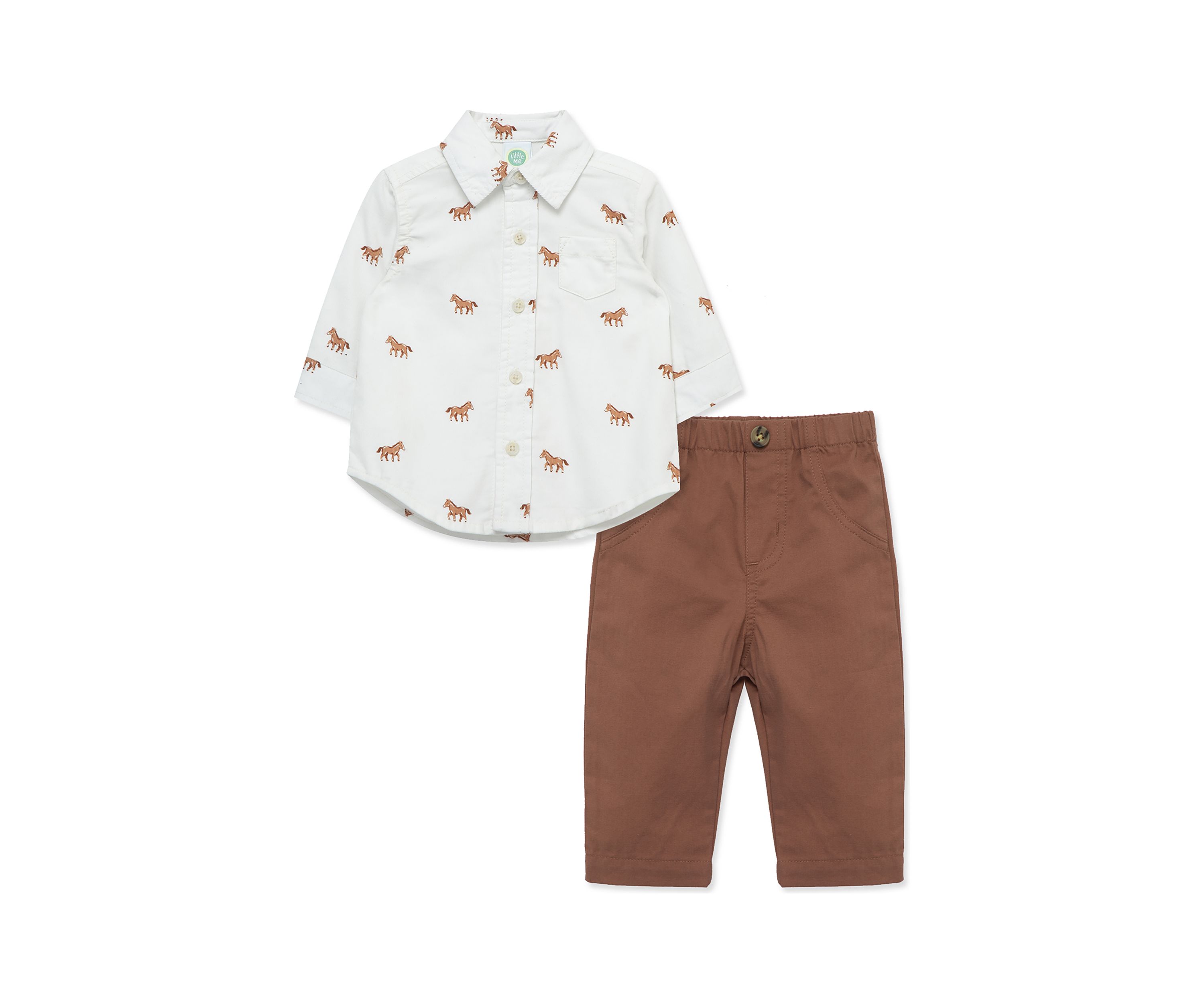 Baby Boys Horses Printed Pants Set