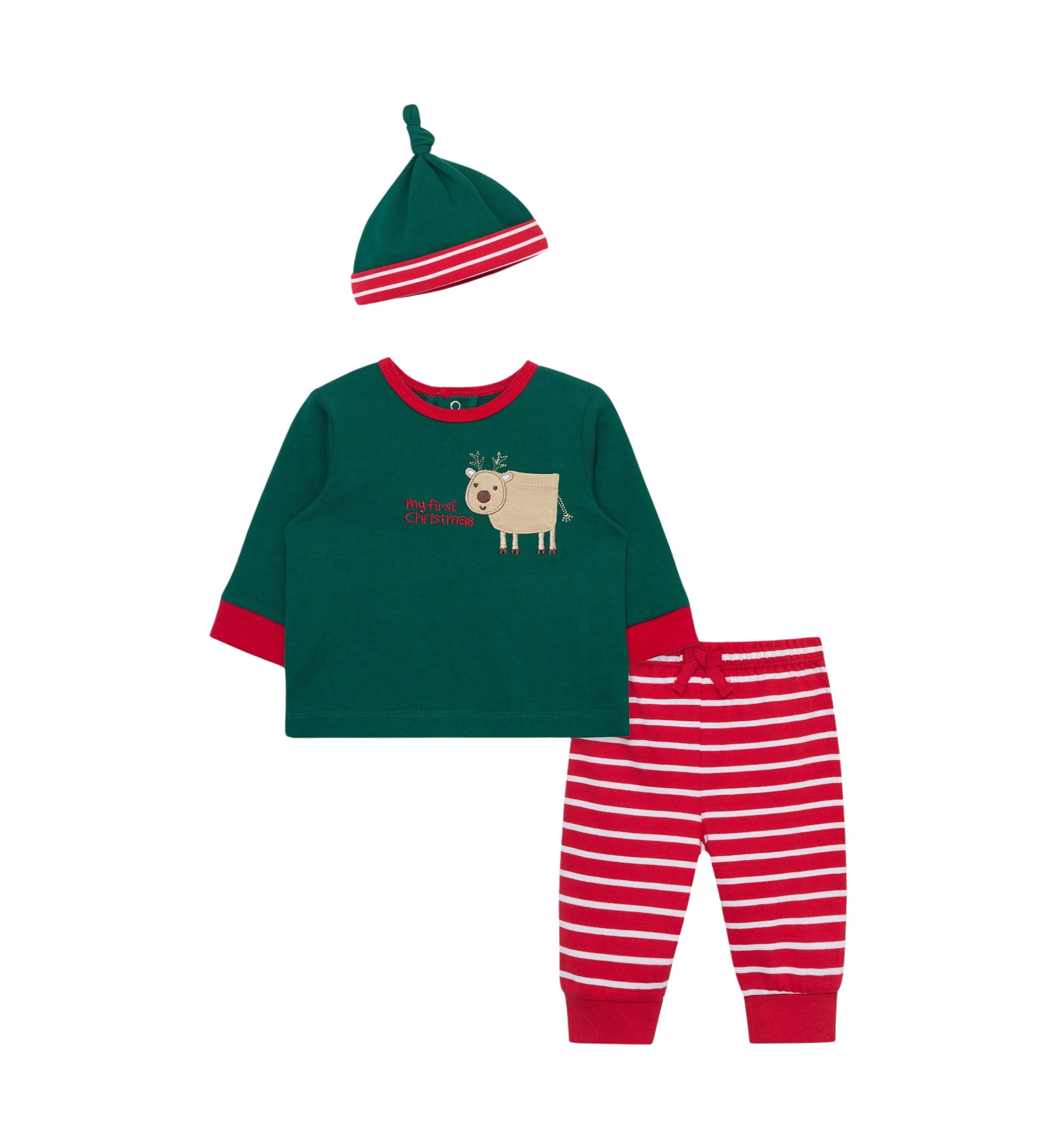 Baby Boys Reindeer Joggers Set with Hat