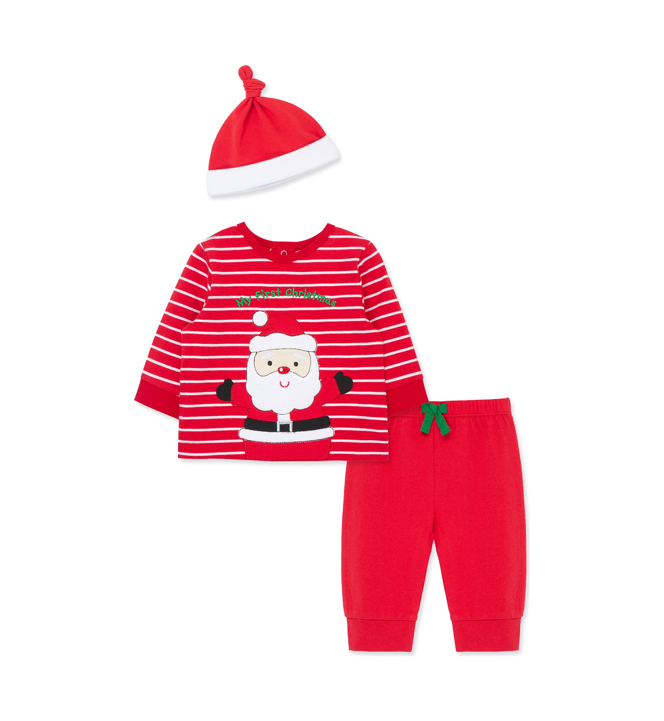 Baby Boys Santa Joggers Set with Hat
