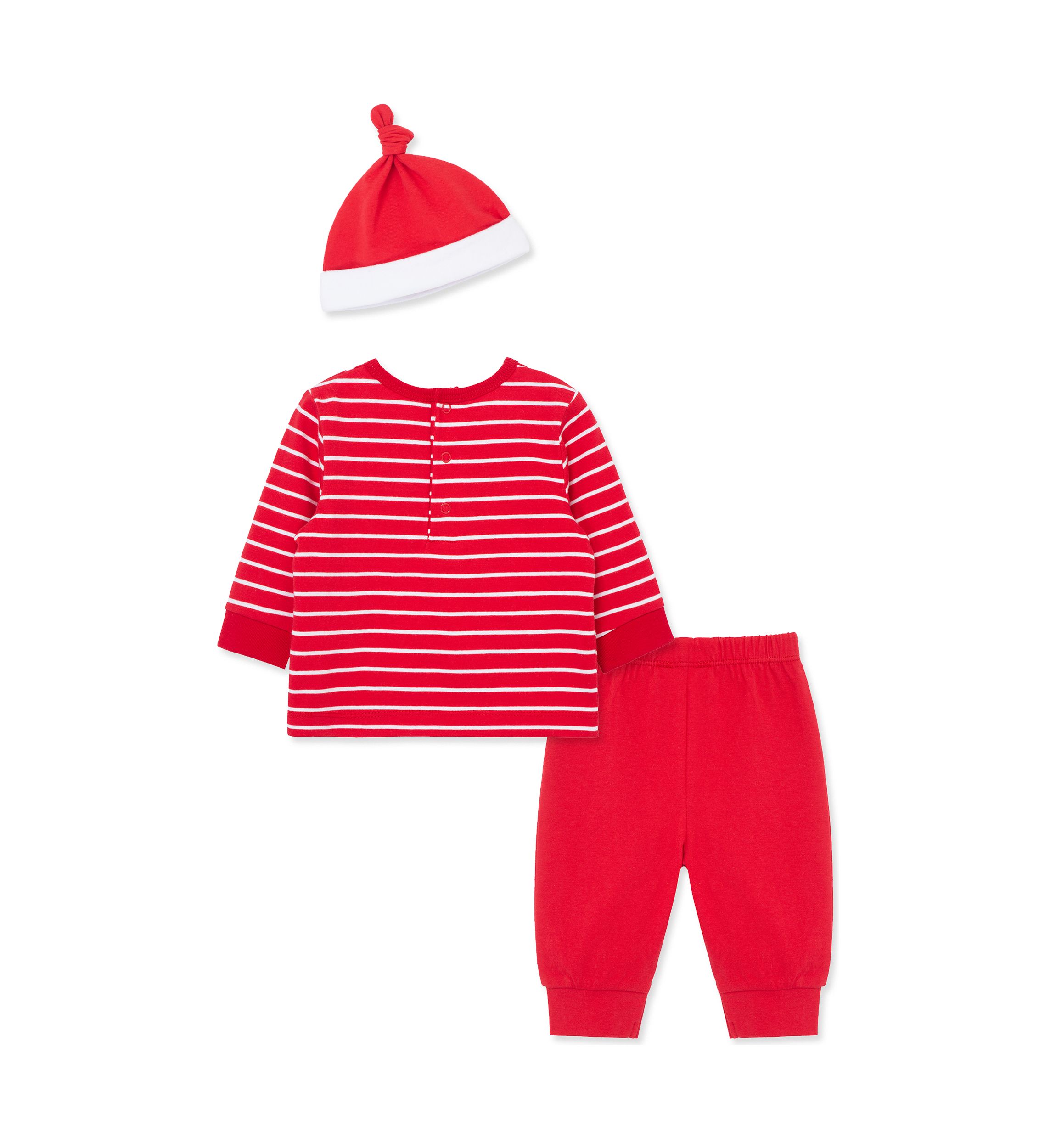 Baby Boys Santa Joggers Set with Hat