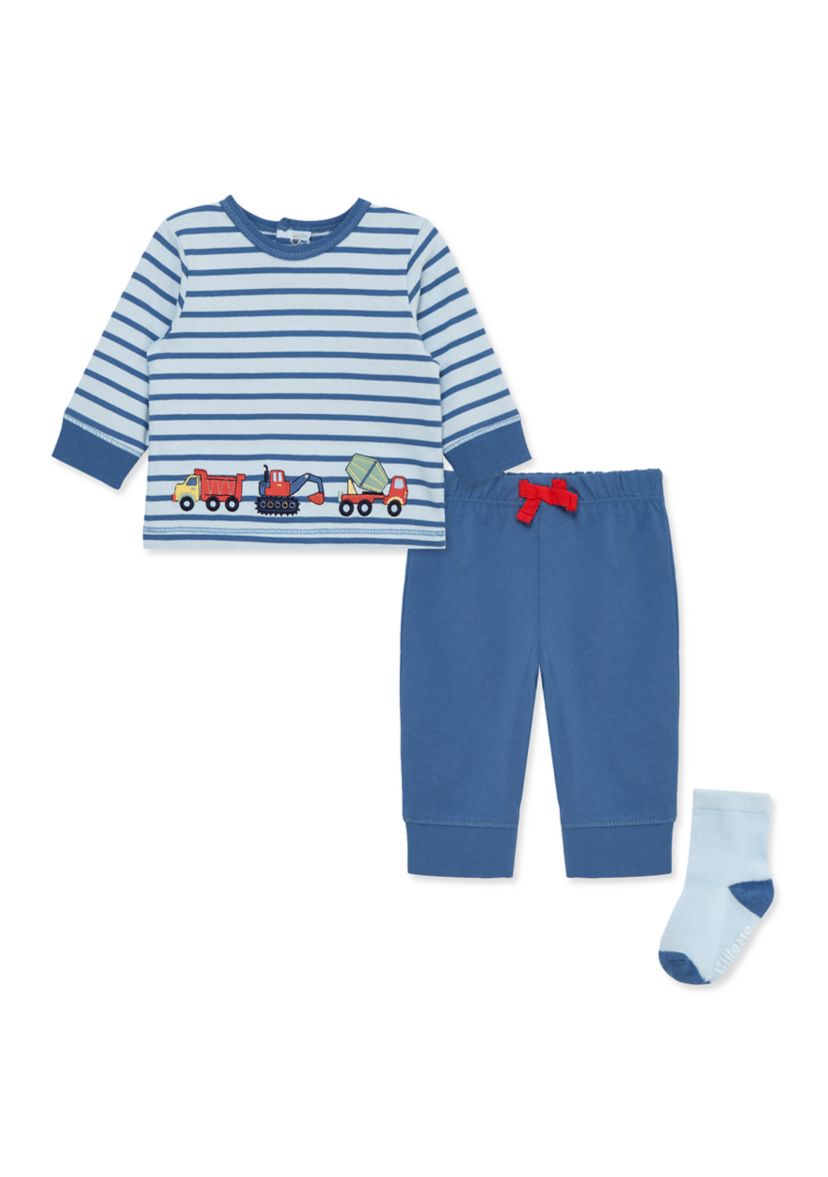 Baby Boys Trucks Jogger Set with Socks