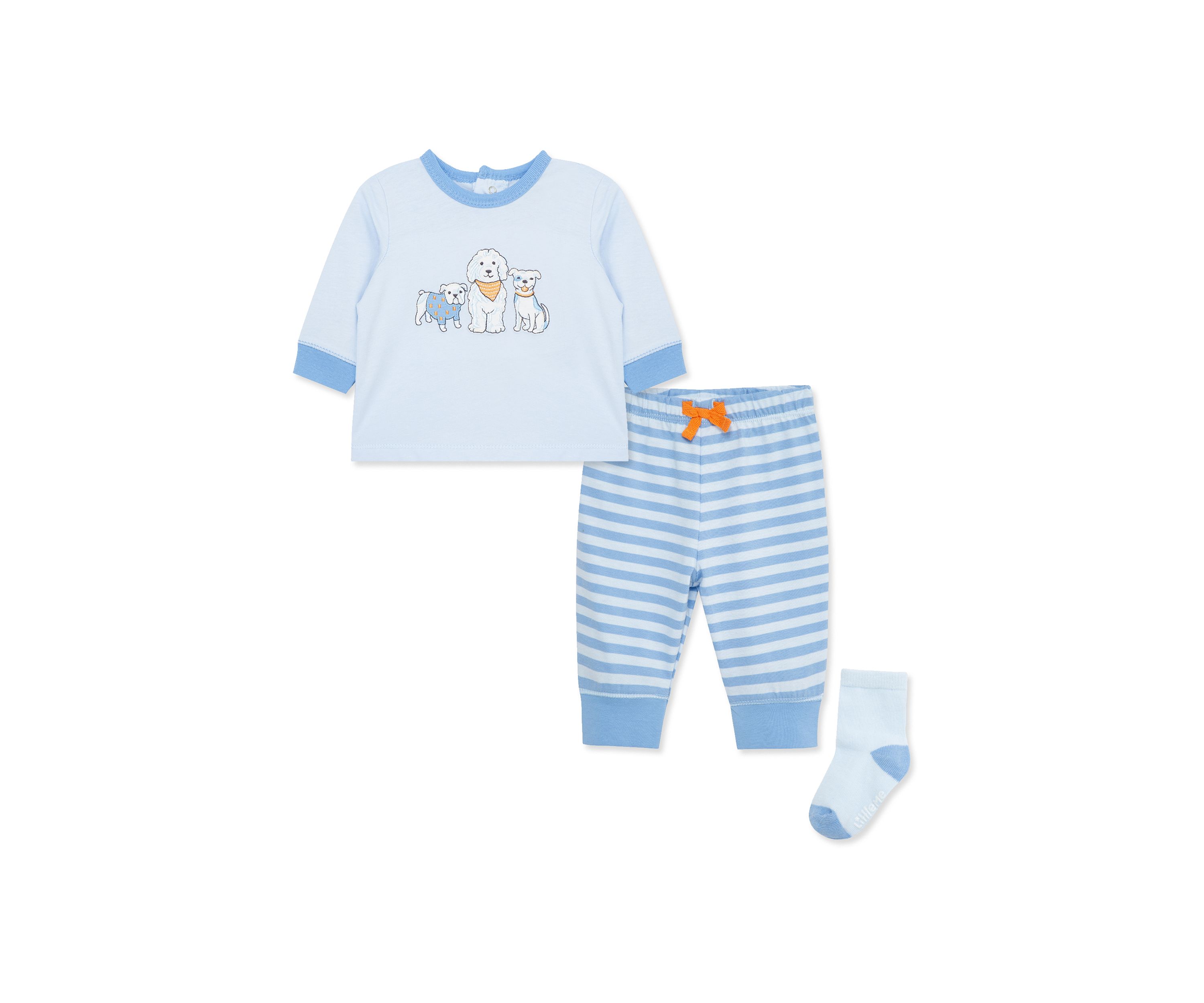 Baby Boys Puppies Joggers Set with Socks
