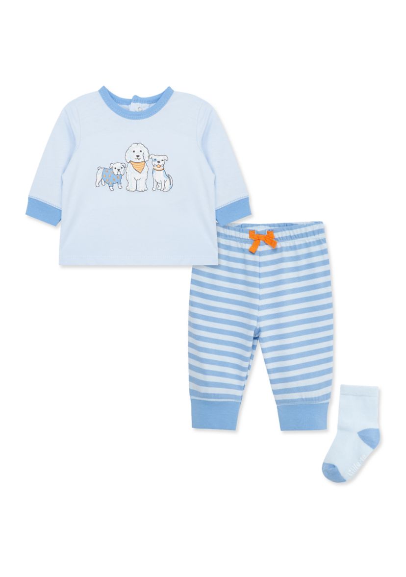 Baby Boys Puppies Joggers Set with Socks