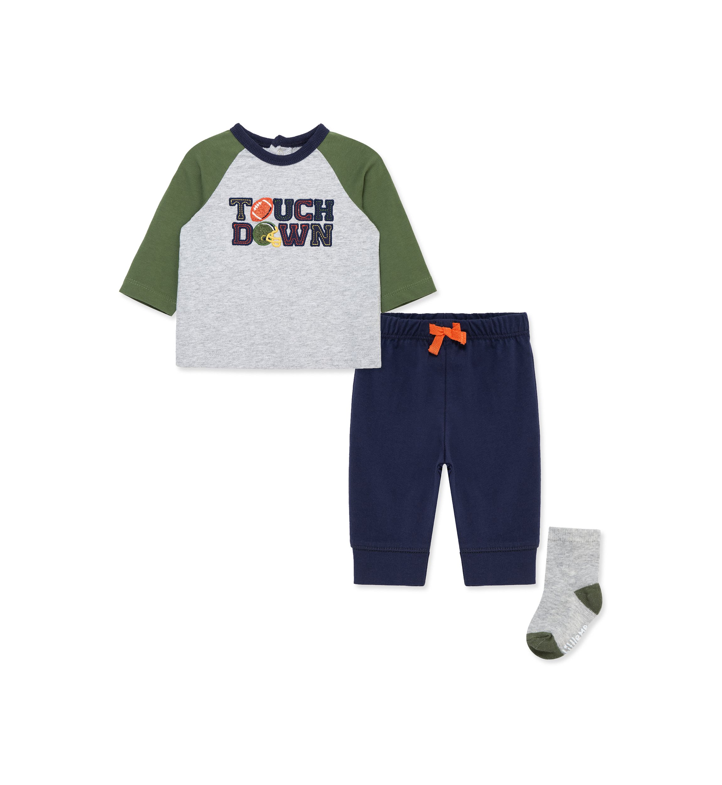 Baby Boys Football Jogger Set with Socks