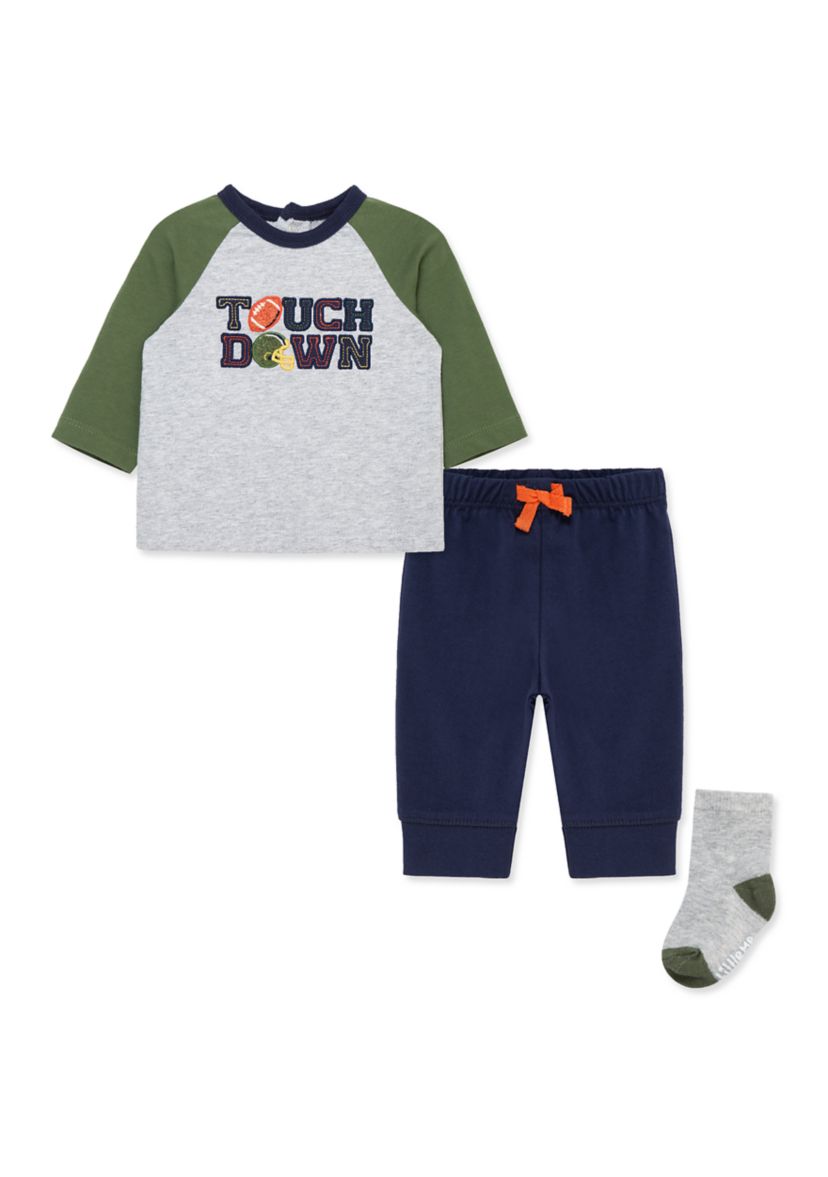 Baby Boys Football Jogger Set with Socks