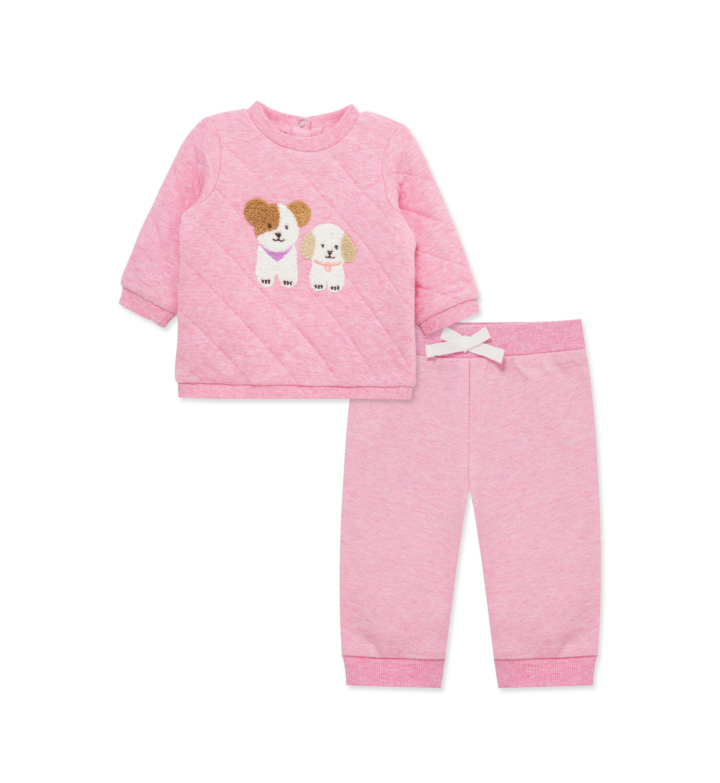Baby Girls Cute Pups Active Set
