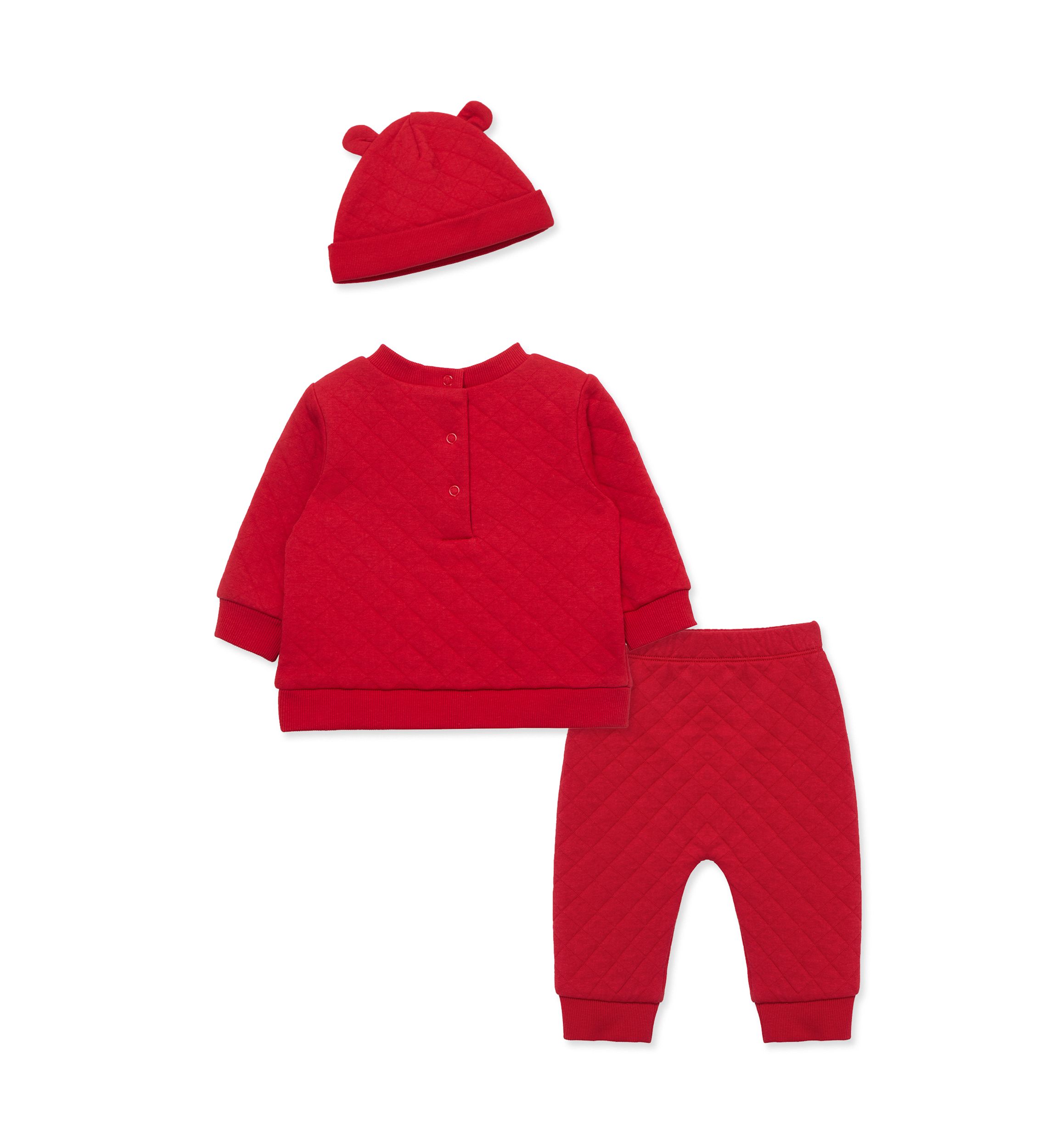 Baby Boys Holiday Bear Set with Hat