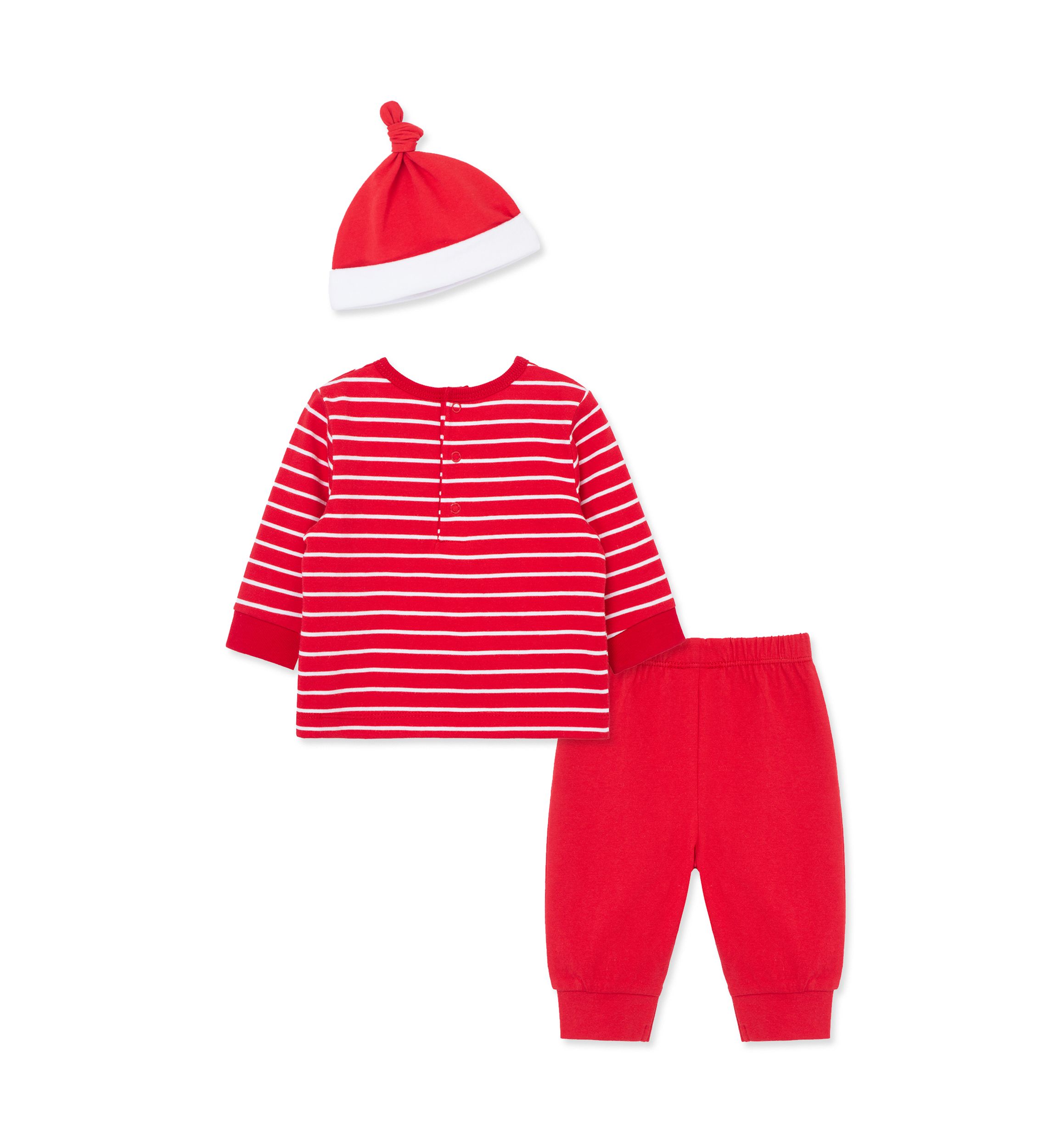 Baby Boys Santa Joggers Set with Hat